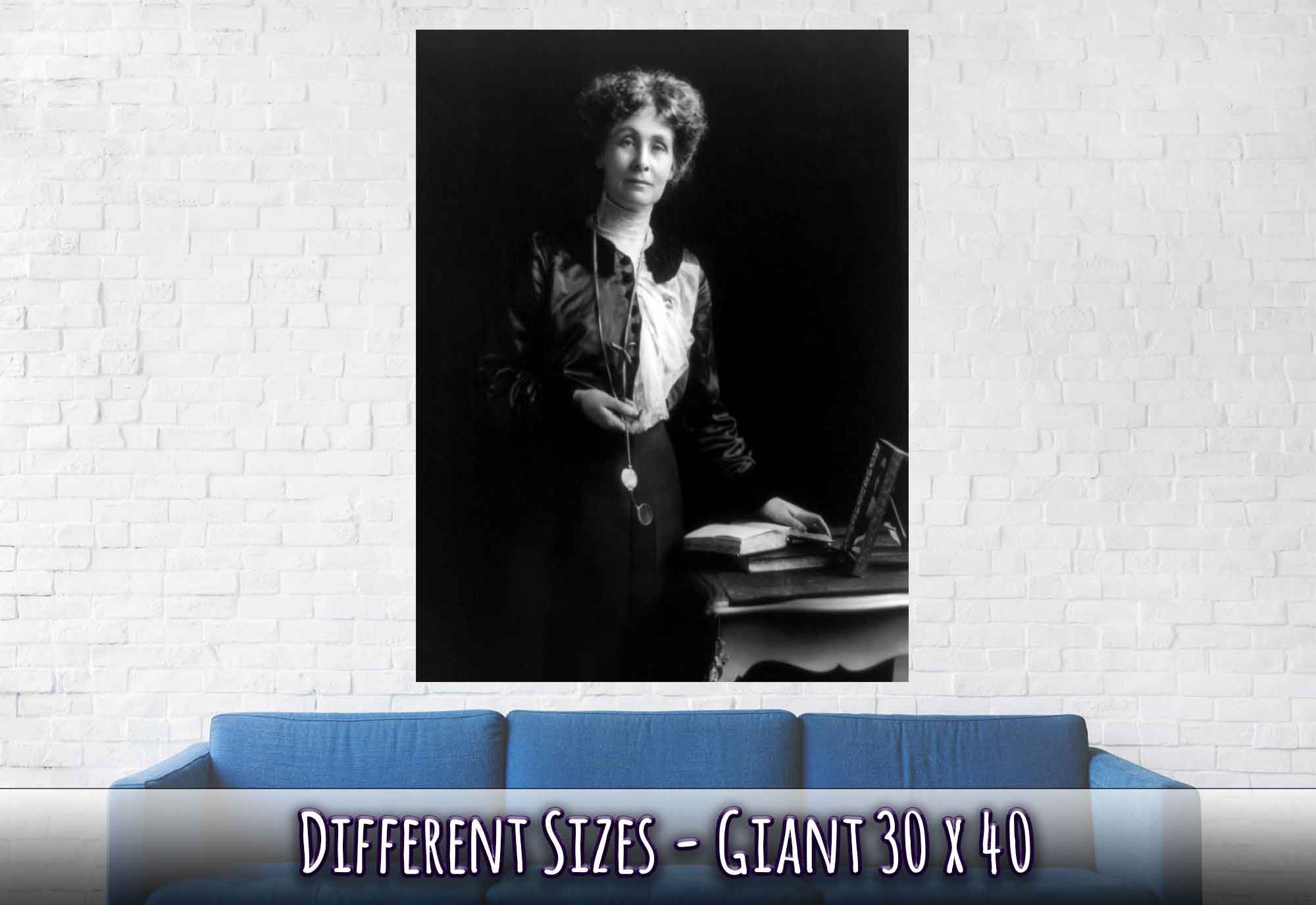 Emmeline Pankhurst Poster, Circa 1913, Vintage Photo Portrait - Emmeline Pankhurst Print - WallArtPrints4U