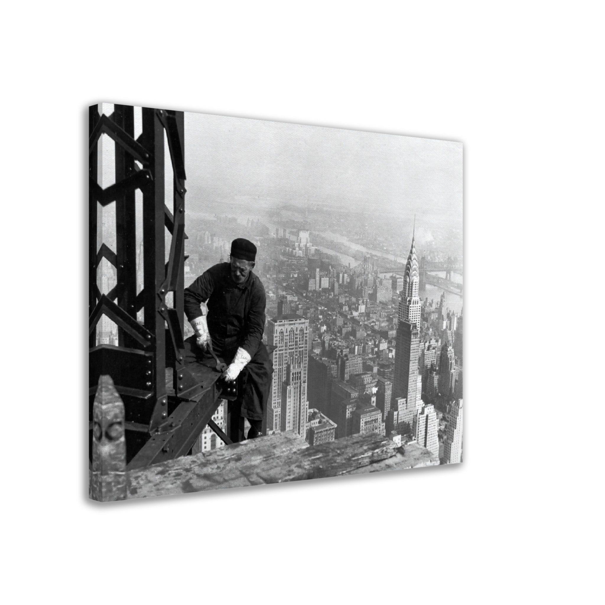Empire State Worker Canvas Print, Vintage Canvas From 1930, Lewis Hine - Daring New York Construction Workers - WallArtPrints4U