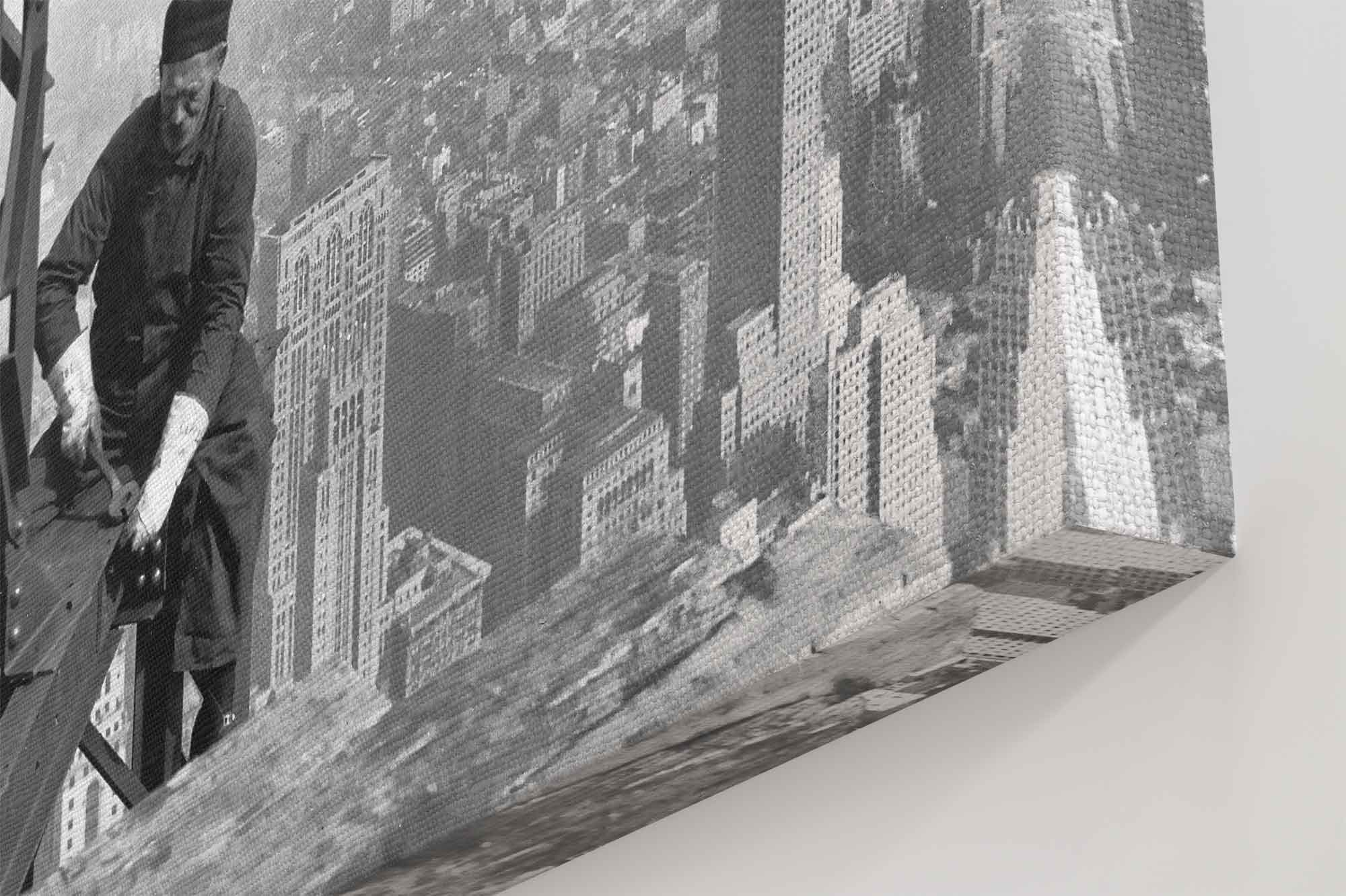 Empire State Worker Canvas Print, Vintage Canvas From 1930, Lewis Hine - Daring New York Construction Workers - WallArtPrints4U