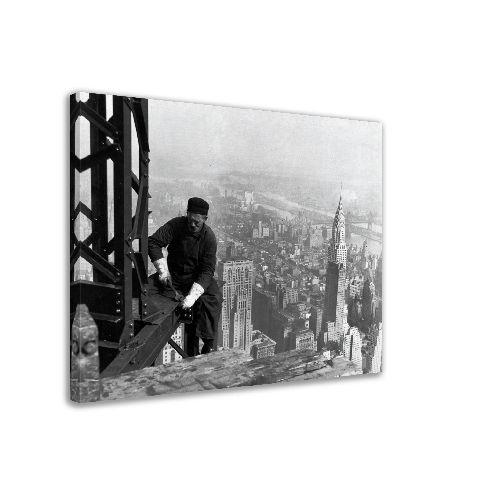 Empire State Worker Canvas Print, Vintage Canvas From 1930, Lewis Hine - Daring New York Construction Workers - WallArtPrints4U