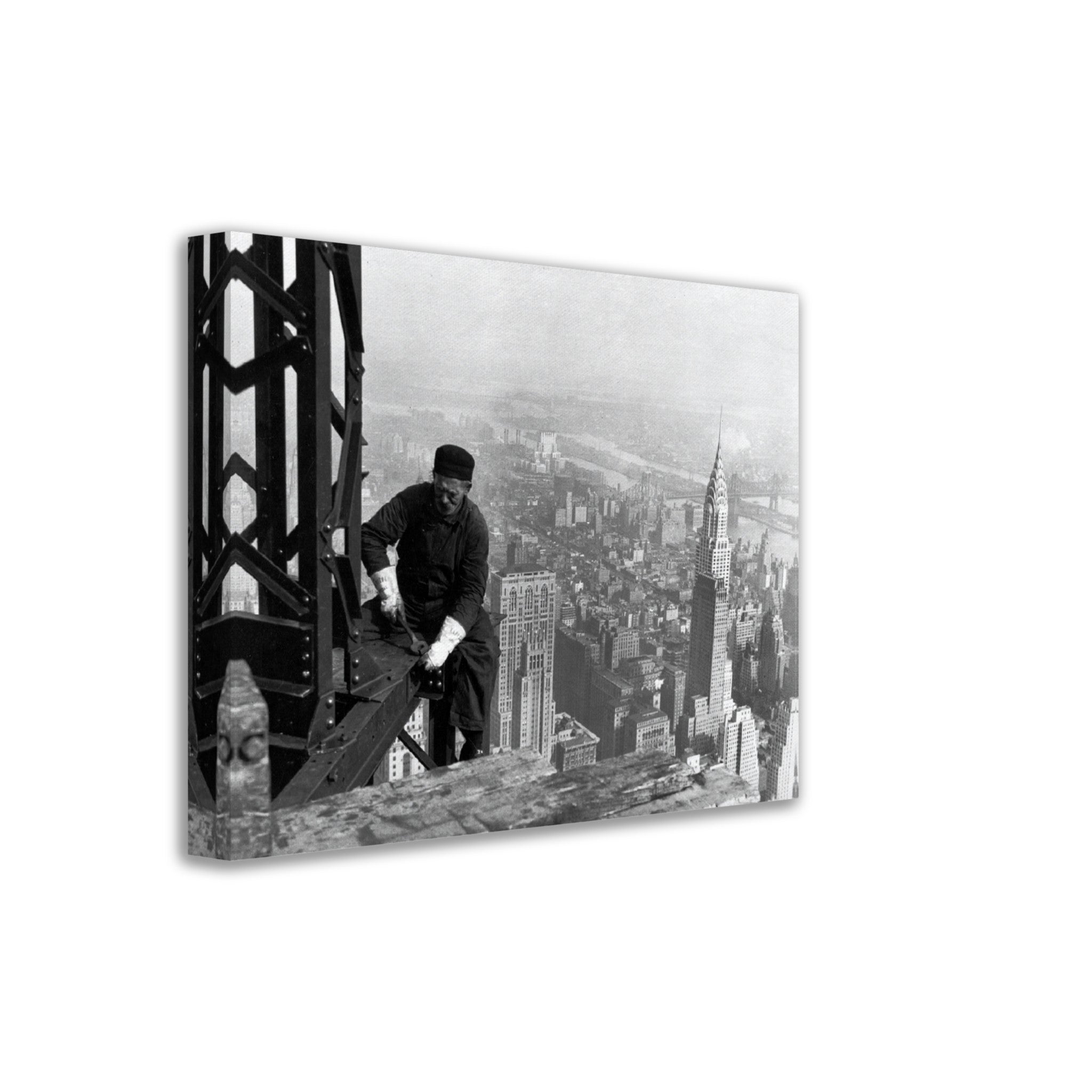 Empire State Worker Canvas Print, Vintage Canvas From 1930, Lewis Hine - Daring New York Construction Workers - WallArtPrints4U