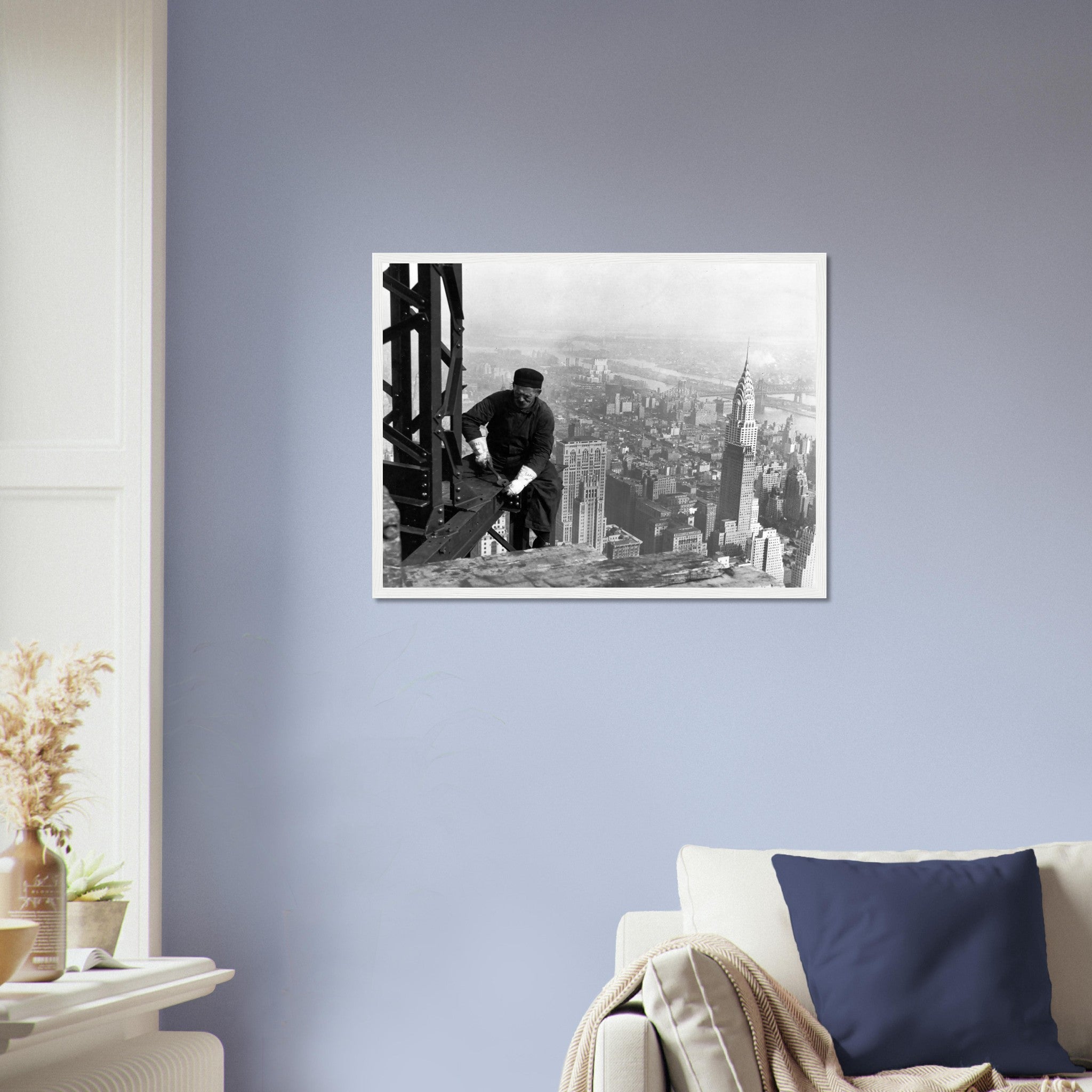 Empire State Worker Framed Print, Vintage Framed From 1930, Lewis Hine - Daring New York Construction Workers - WallArtPrints4U