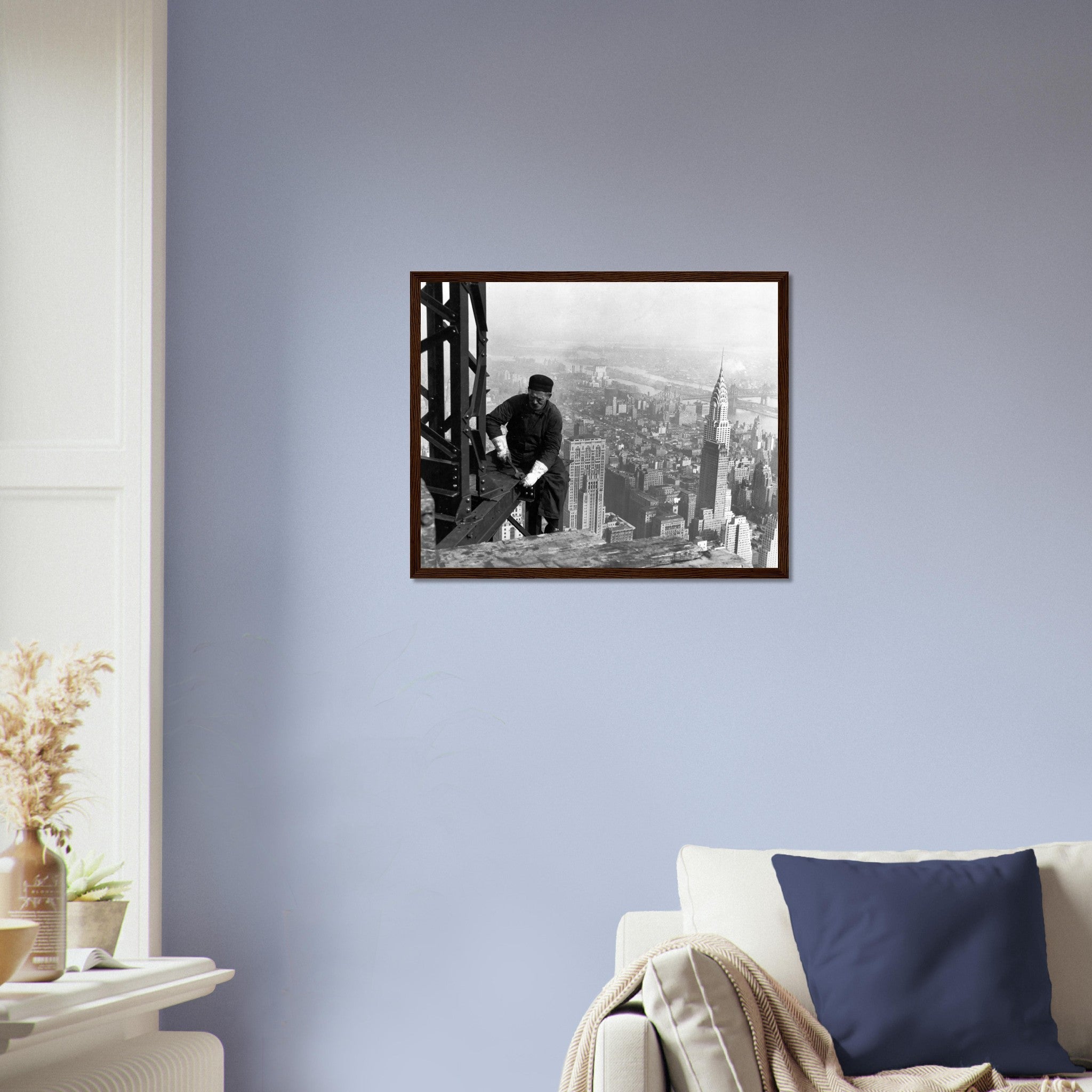 Empire State Worker Framed Print, Vintage Framed From 1930, Lewis Hine - Daring New York Construction Workers - WallArtPrints4U