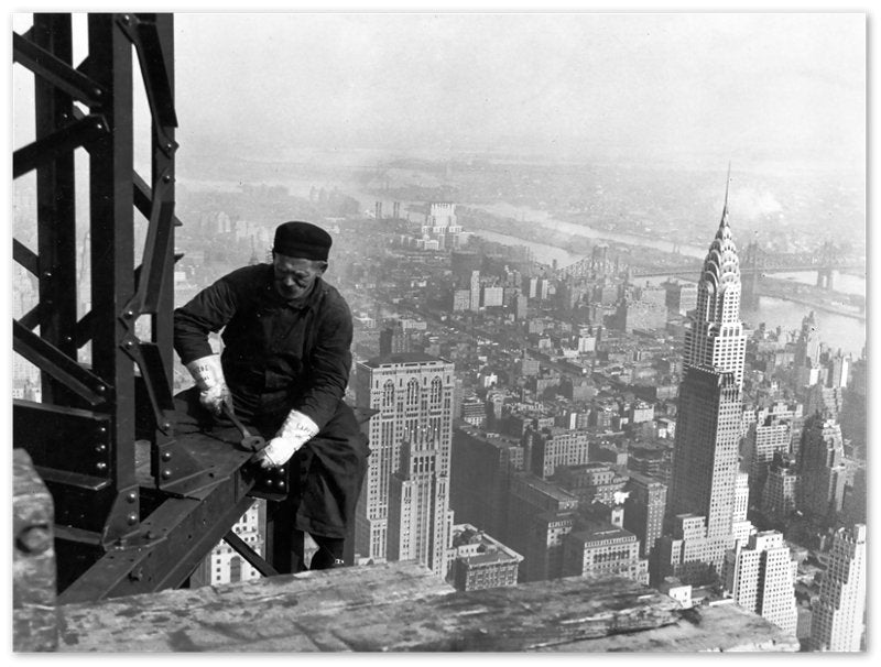 Empire State Worker Poster, Vintage Photo Print From 1930, Lewis Hine - Daring New York Construction Workers - WallArtPrints4U