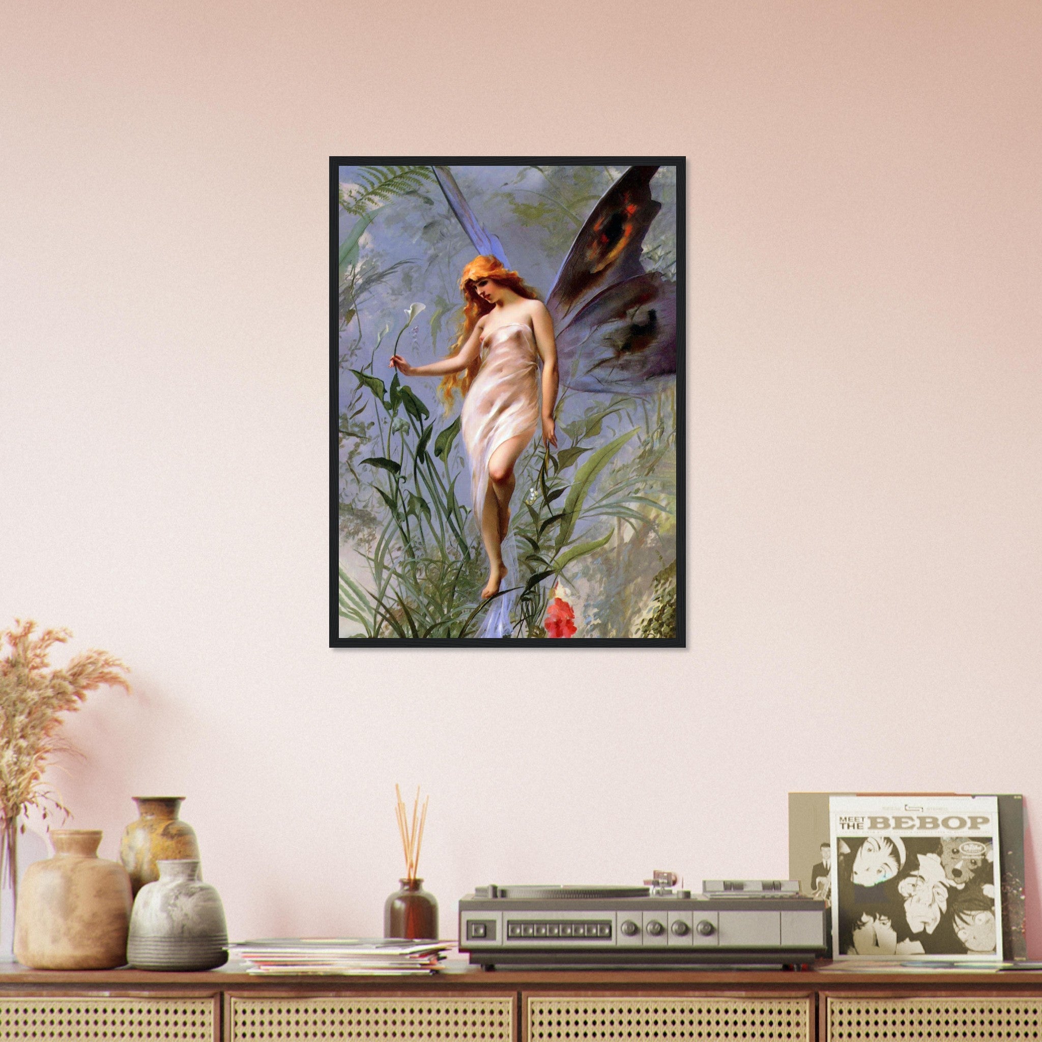 Fairy Framed Print, Lily Fairy Print, Luis Falero 1888 - WallArtPrints4U