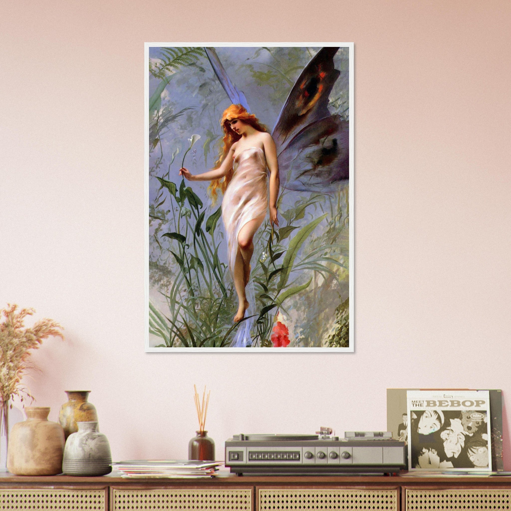 Fairy Framed Print, Lily Fairy Print, Luis Falero 1888 - WallArtPrints4U