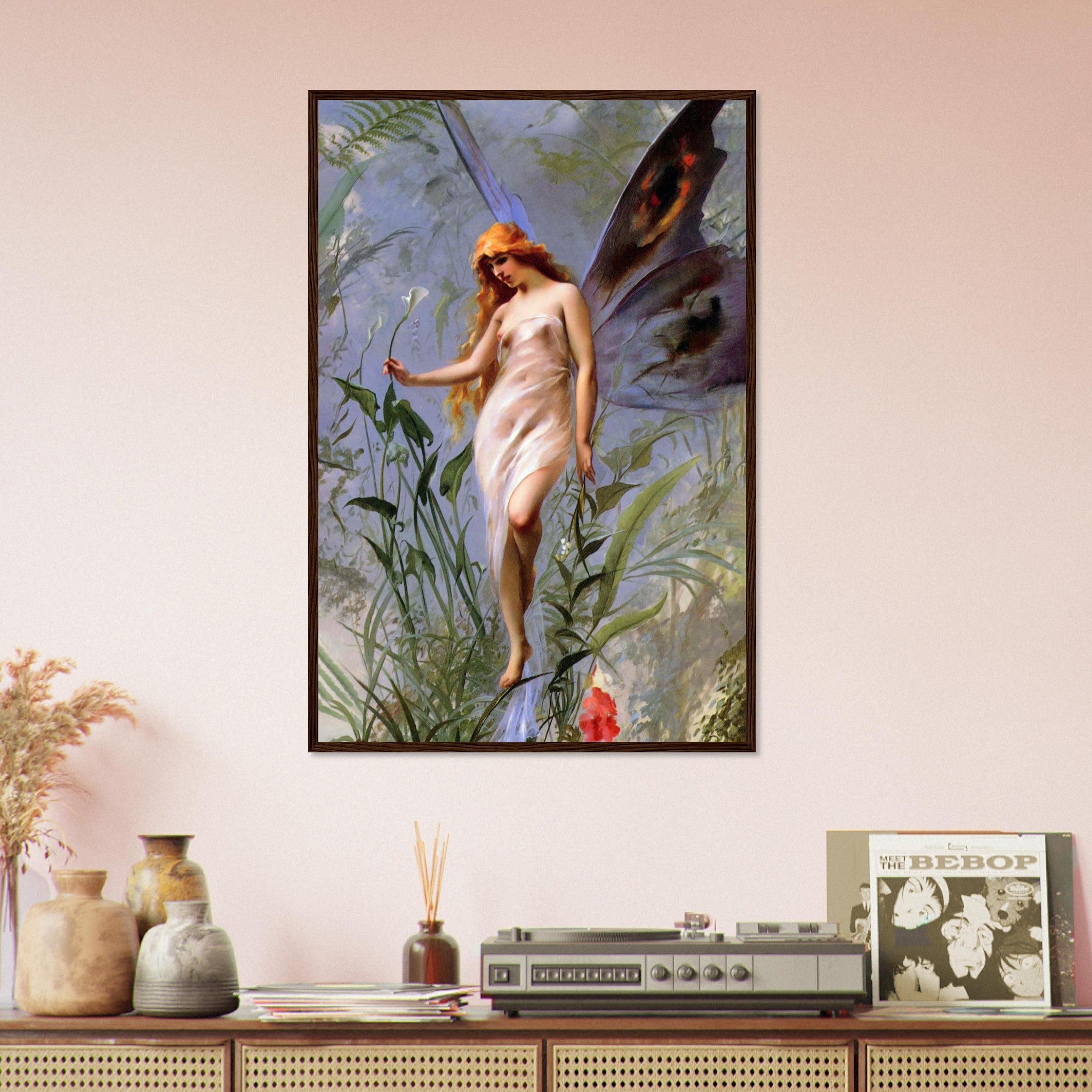 Fairy Framed Print, Lily Fairy Print, Luis Falero 1888 - WallArtPrints4U