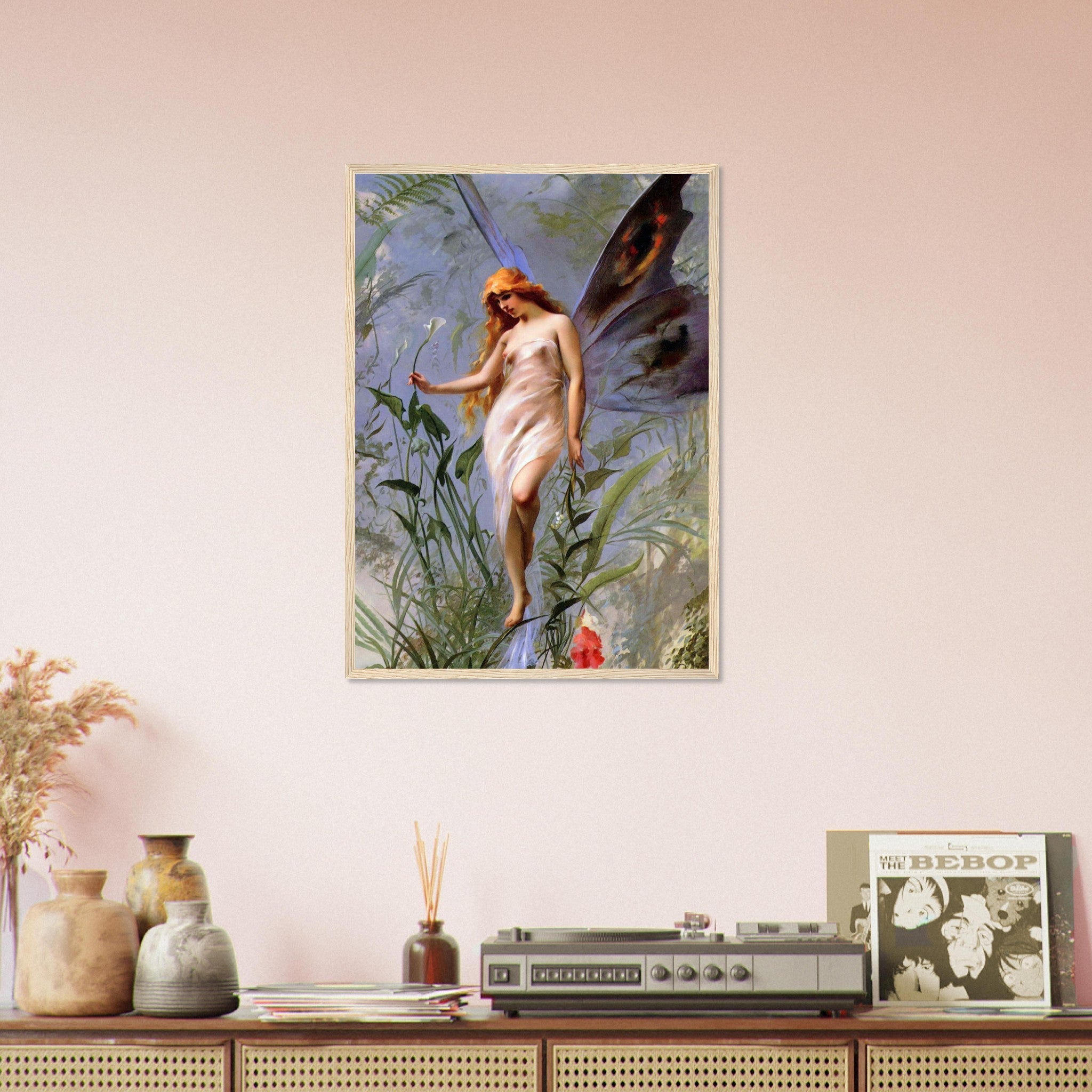 Fairy Framed Print, Lily Fairy Print, Luis Falero 1888 - WallArtPrints4U