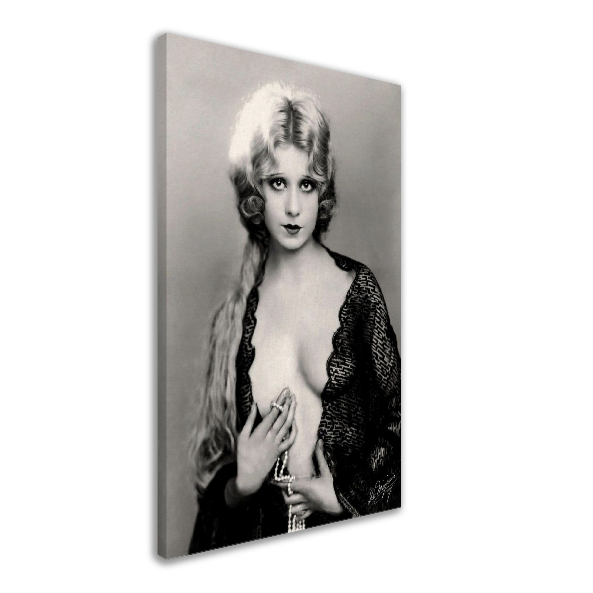 Faith Bacon Canvas, Burlesque Dancer - Vintage Art - Retro Pin Up Girl Canvas Print - 1942 - WallArtPrints4U