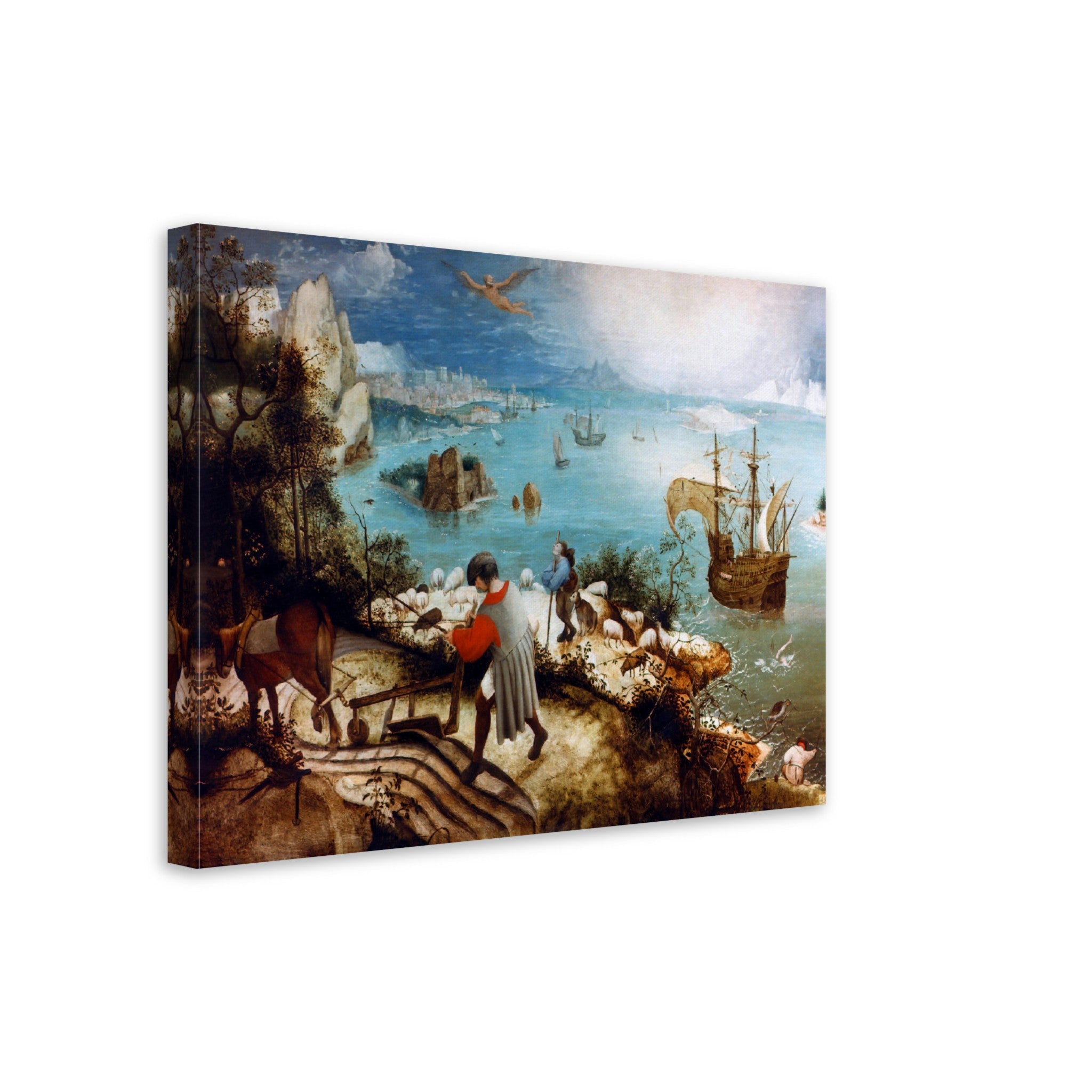 Fall Of Icarus Canvas Print Vintage Icarus Canvas Pieter Bruegel The Elder - WallArtPrints4U