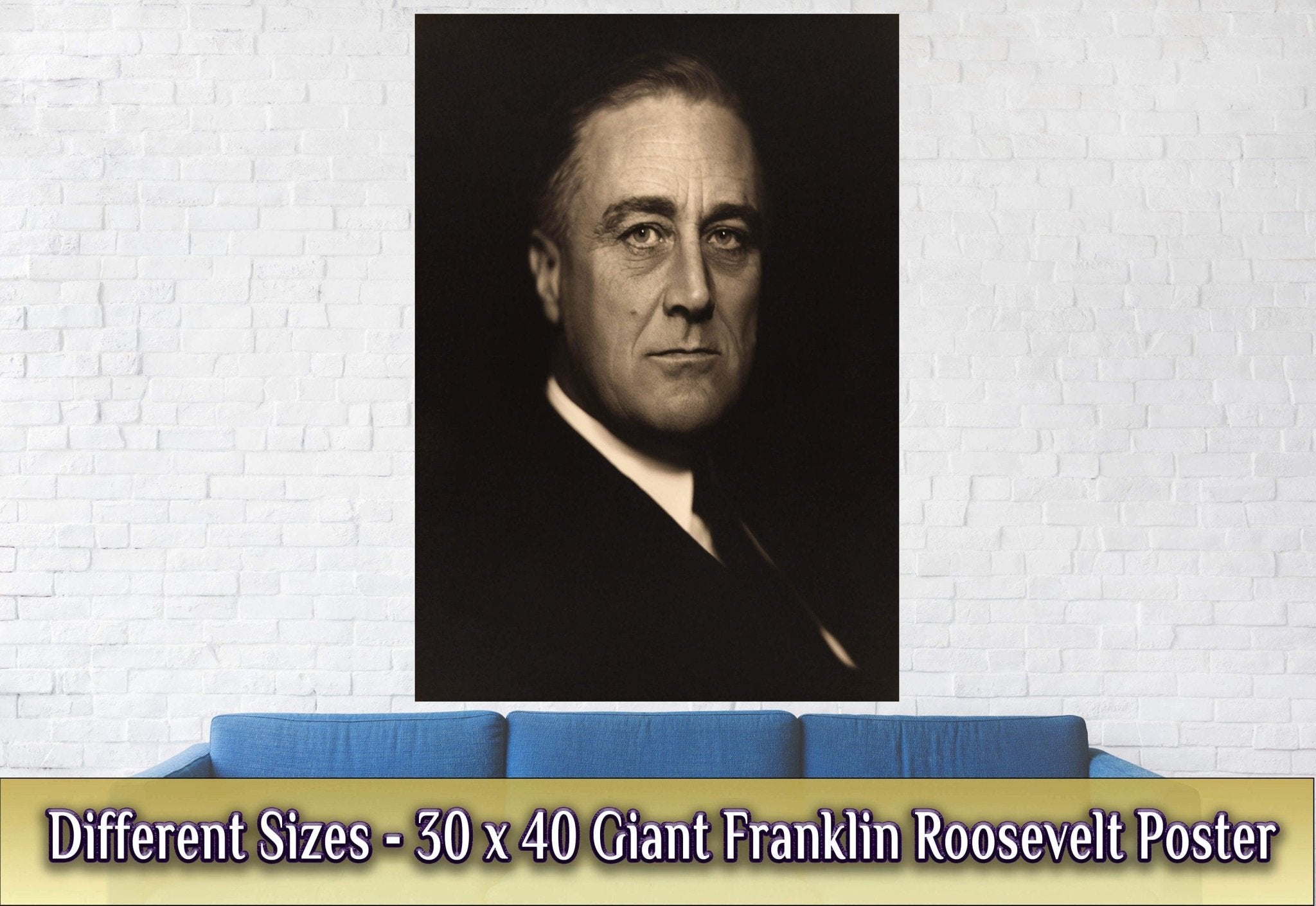 Fdr Poster, Greatest American President Of The 20th Century, Vintage Photo - Iconic Fdr Print - 32nd Potus - WallArtPrints4U