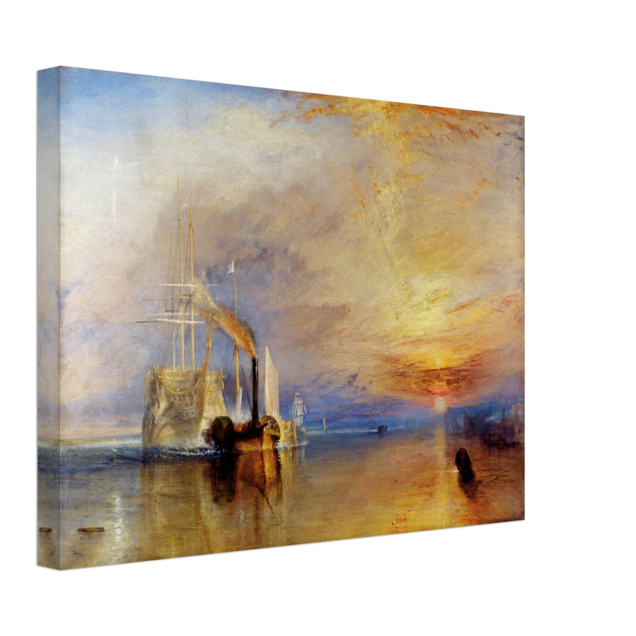 Fighting Temeraire Canvas Print William Turner (JMW Turner) Fighting Temeraire Celebrated Gunship Last Journey - WallArtPrints4U