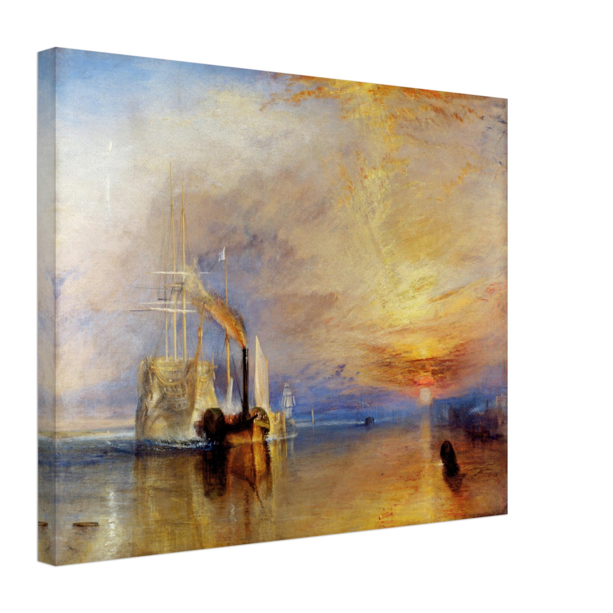 Fighting Temeraire Canvas Print William Turner (JMW Turner) Fighting Temeraire Celebrated Gunship Last Journey - WallArtPrints4U