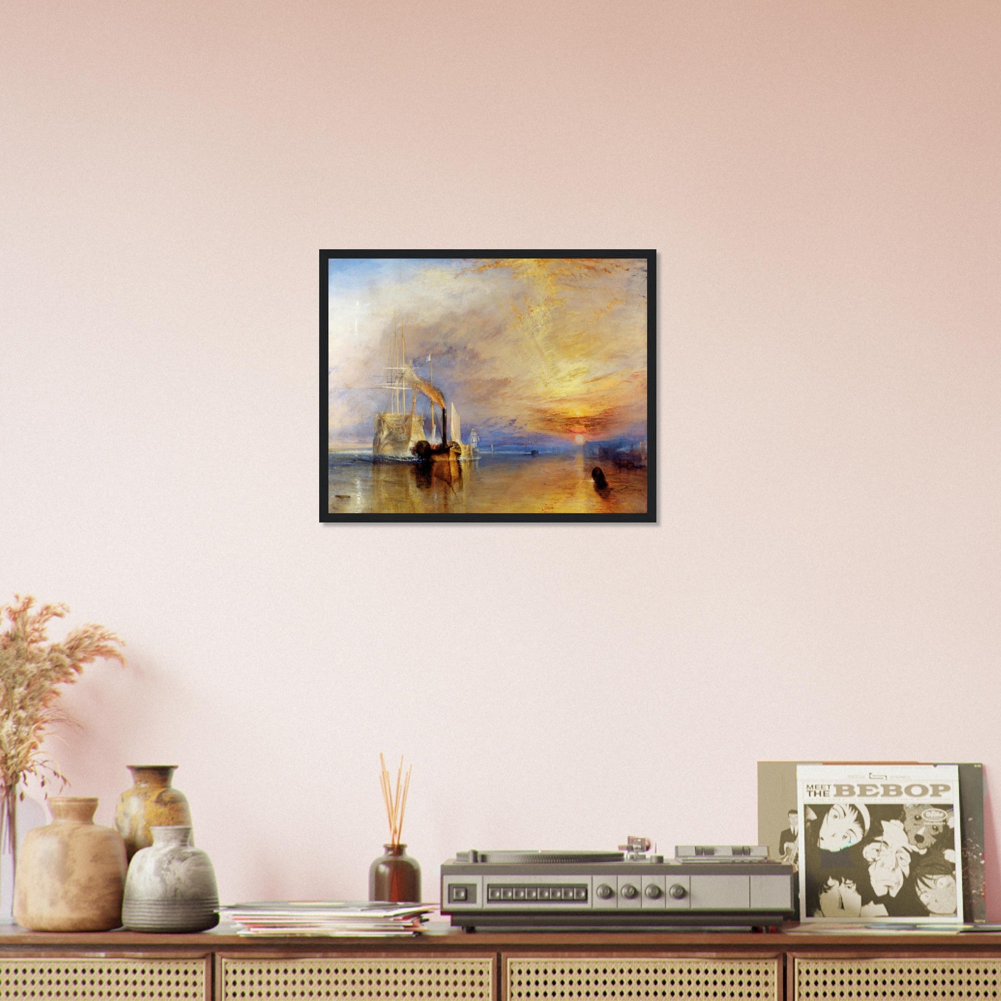 Fighting Temeraire Framed Print William Turner (JMW Turner) Fighting Temeraire Celebrated Gunship Last Journey - WallArtPrints4U