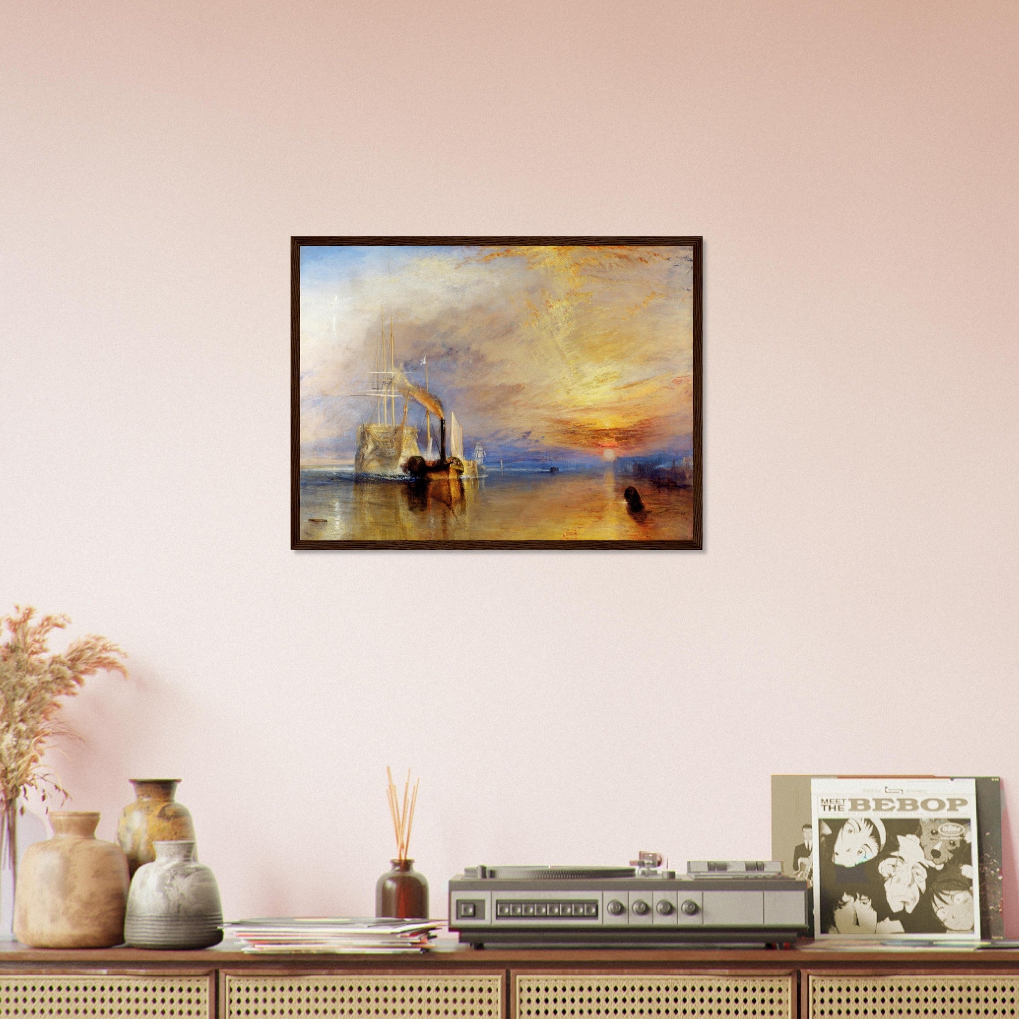 Fighting Temeraire Framed Print William Turner (JMW Turner) Fighting Temeraire Celebrated Gunship Last Journey - WallArtPrints4U