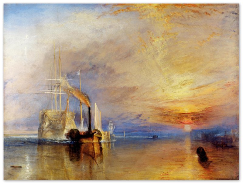 Fighting Temeraire Poster William Turner (Jmw Turner) Fighting Temeraire Celebrated Gunship Last Journey - WallArtPrints4U