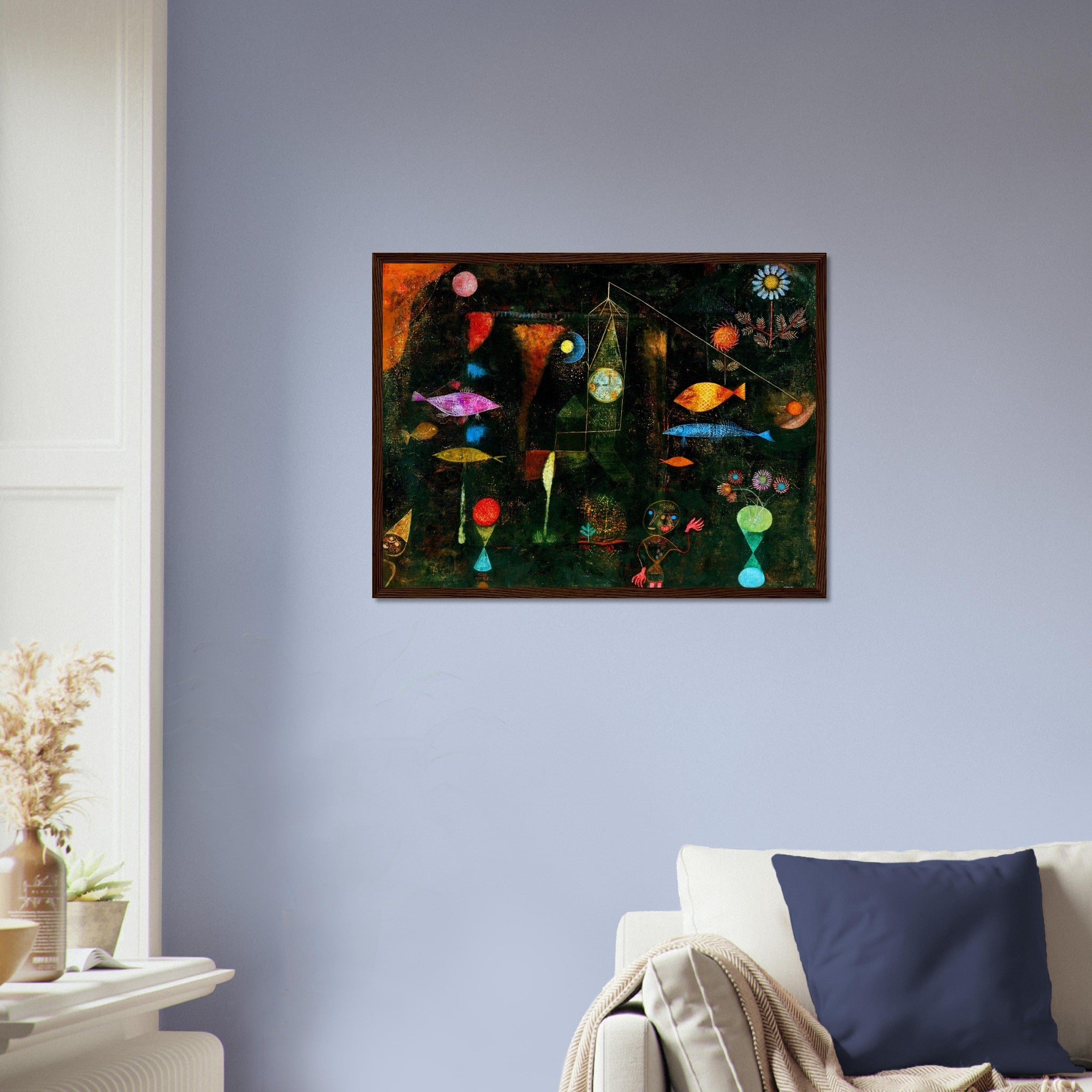 Fish Magic Framed Print, Paul Klee Frameds Abstract Fish Magic Art - WallArtPrints4U