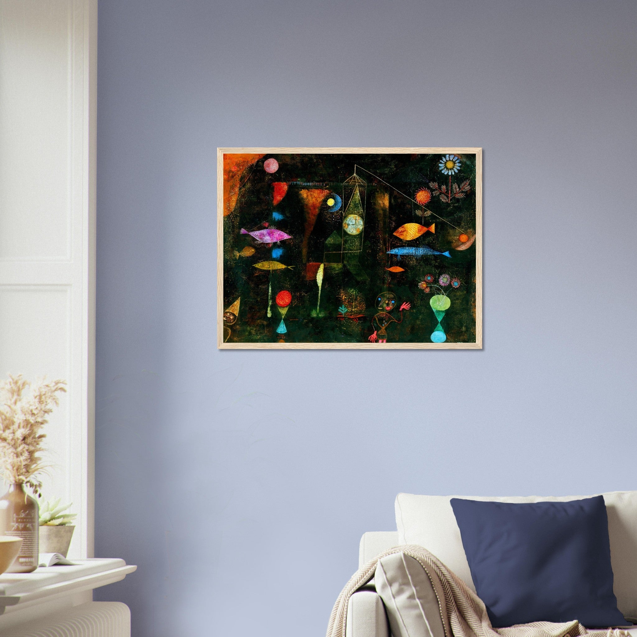 Fish Magic Framed Print, Paul Klee Frameds Abstract Fish Magic Art - WallArtPrints4U