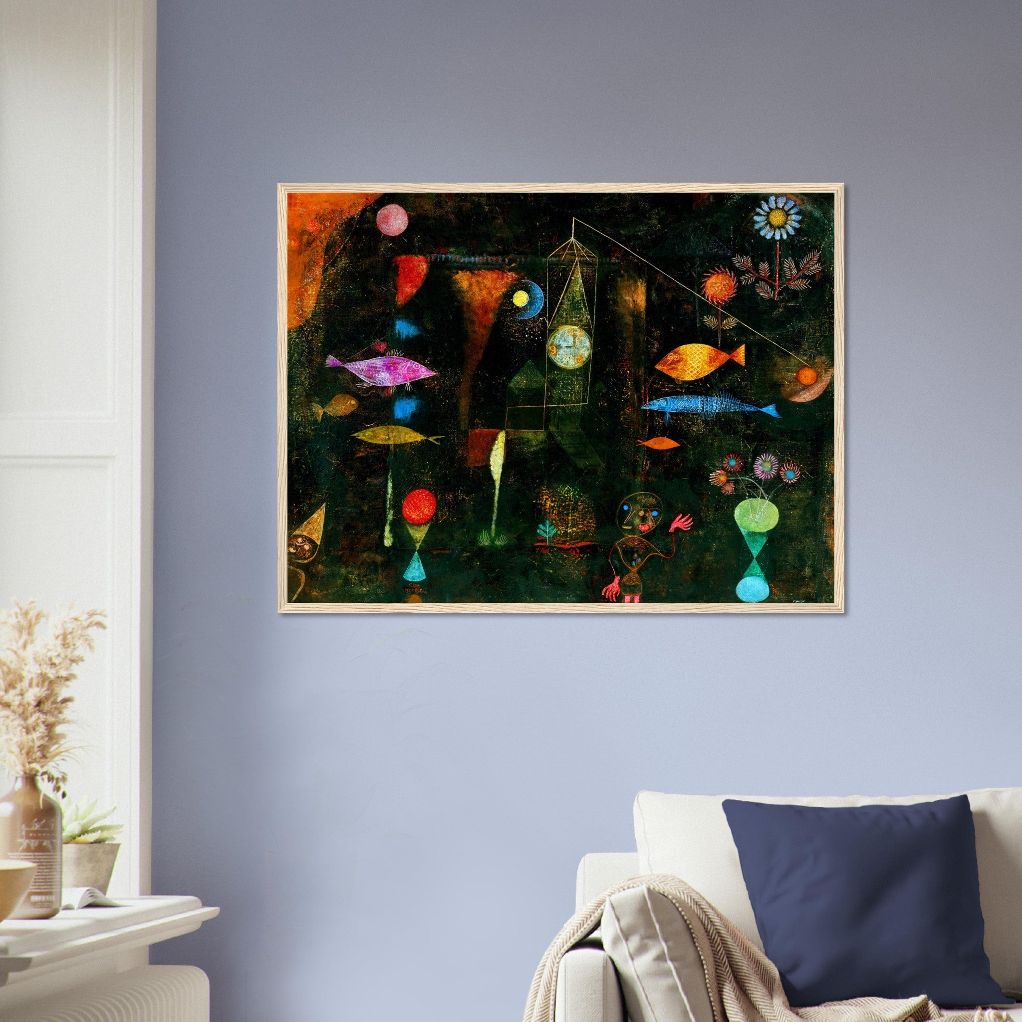 Fish Magic Framed Print, Paul Klee Frameds Abstract Fish Magic Art - WallArtPrints4U