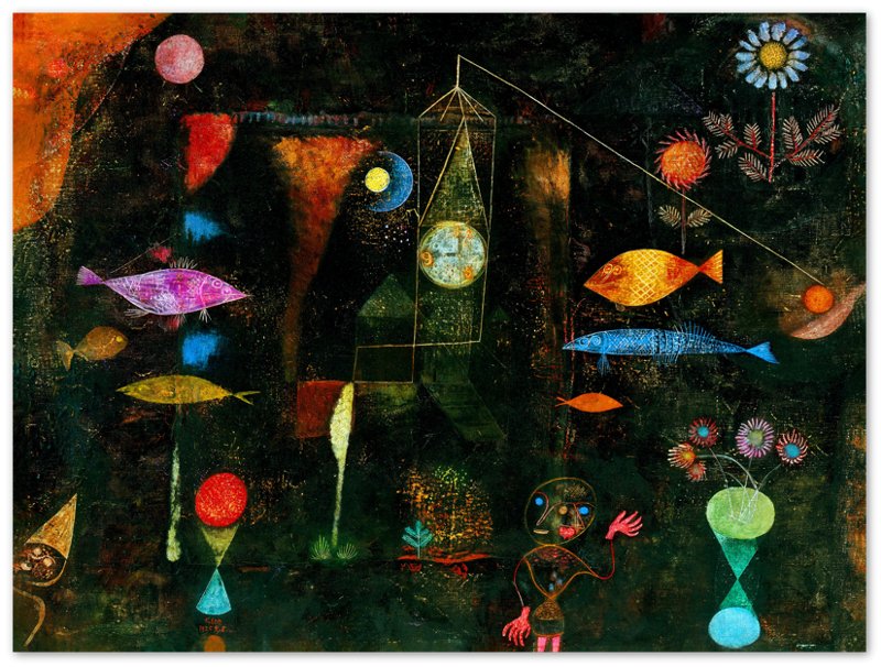 Fish Magic Poster, Paul Klee Prints Abstract Fish Magic Art - WallArtPrints4U