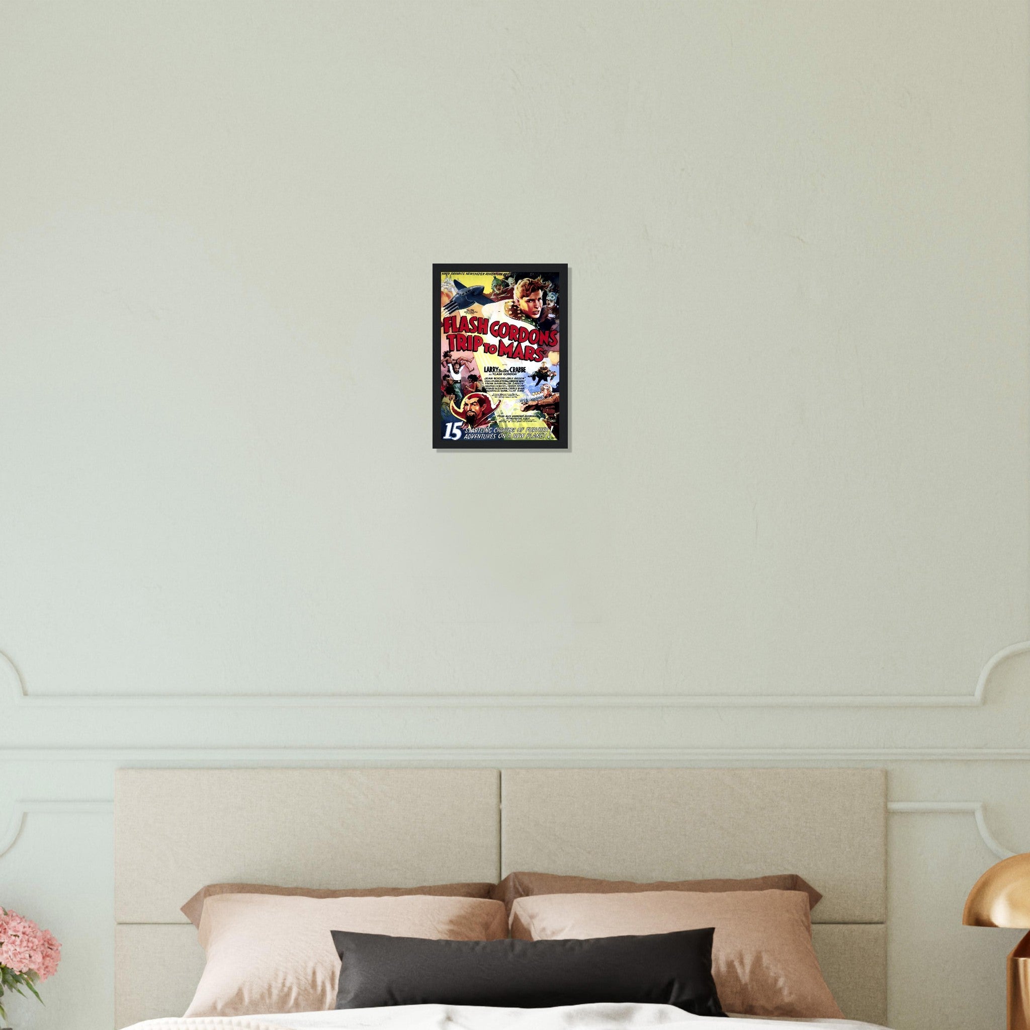 Flash Gordon Framed Print , Vintage Movie 1938 Framed Film Art Print - Larry Buster Crabbe, Jean Rogers - WallArtPrints4U