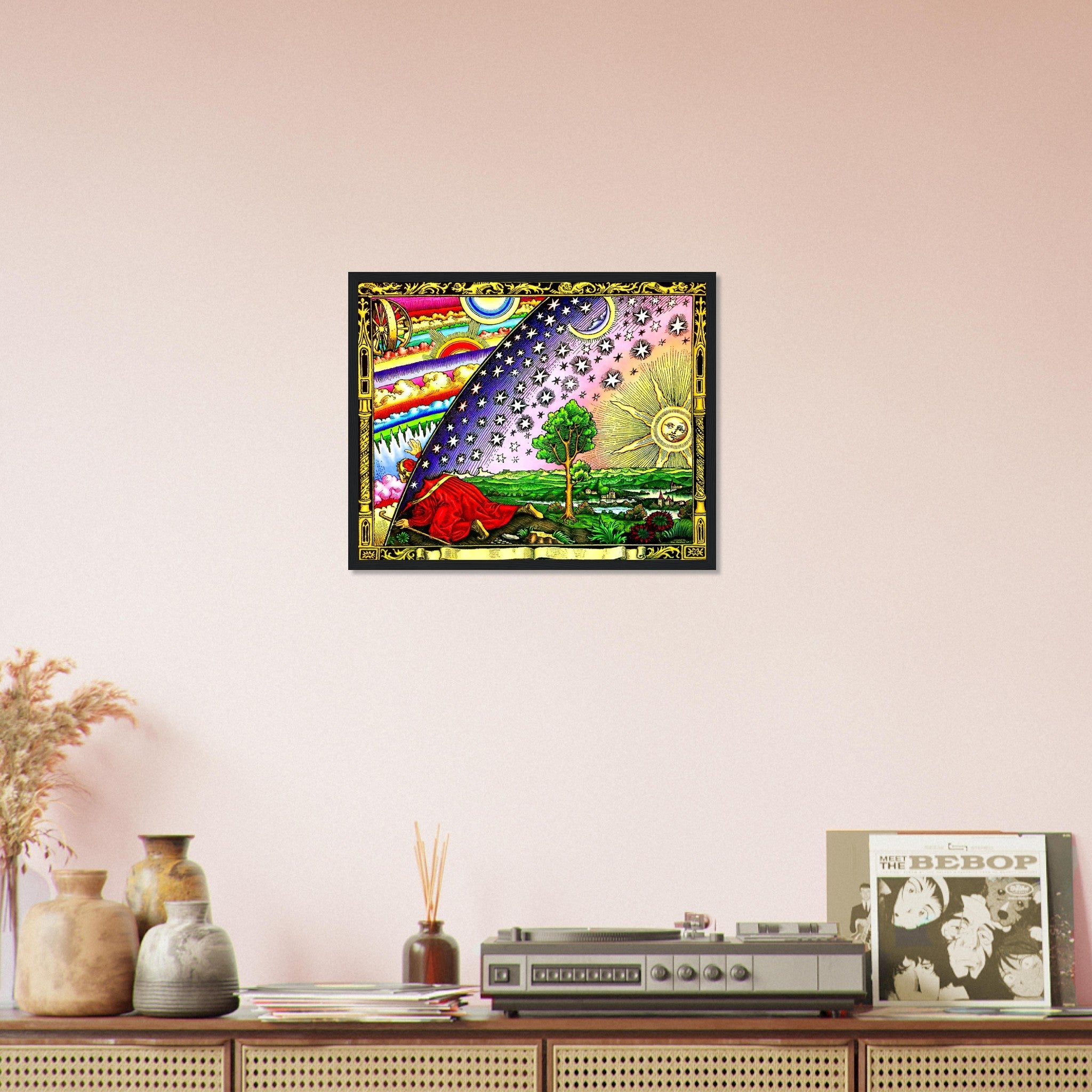 Flat Earth Framed, The Flammarion, Traveller Puts head Through The Firmament On The Edge Of The World - WallArtPrints4U