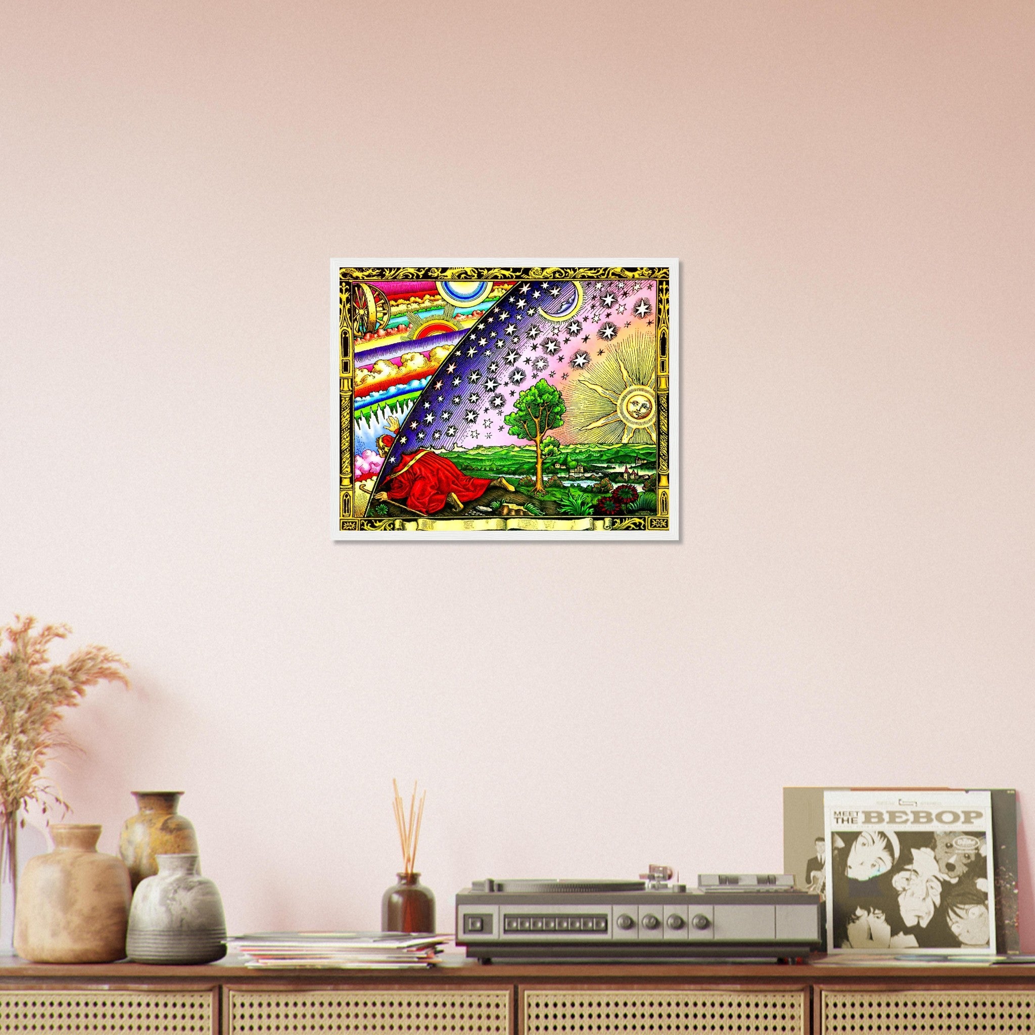 Flat Earth Framed, The Flammarion, Traveller Puts head Through The Firmament On The Edge Of The World - WallArtPrints4U