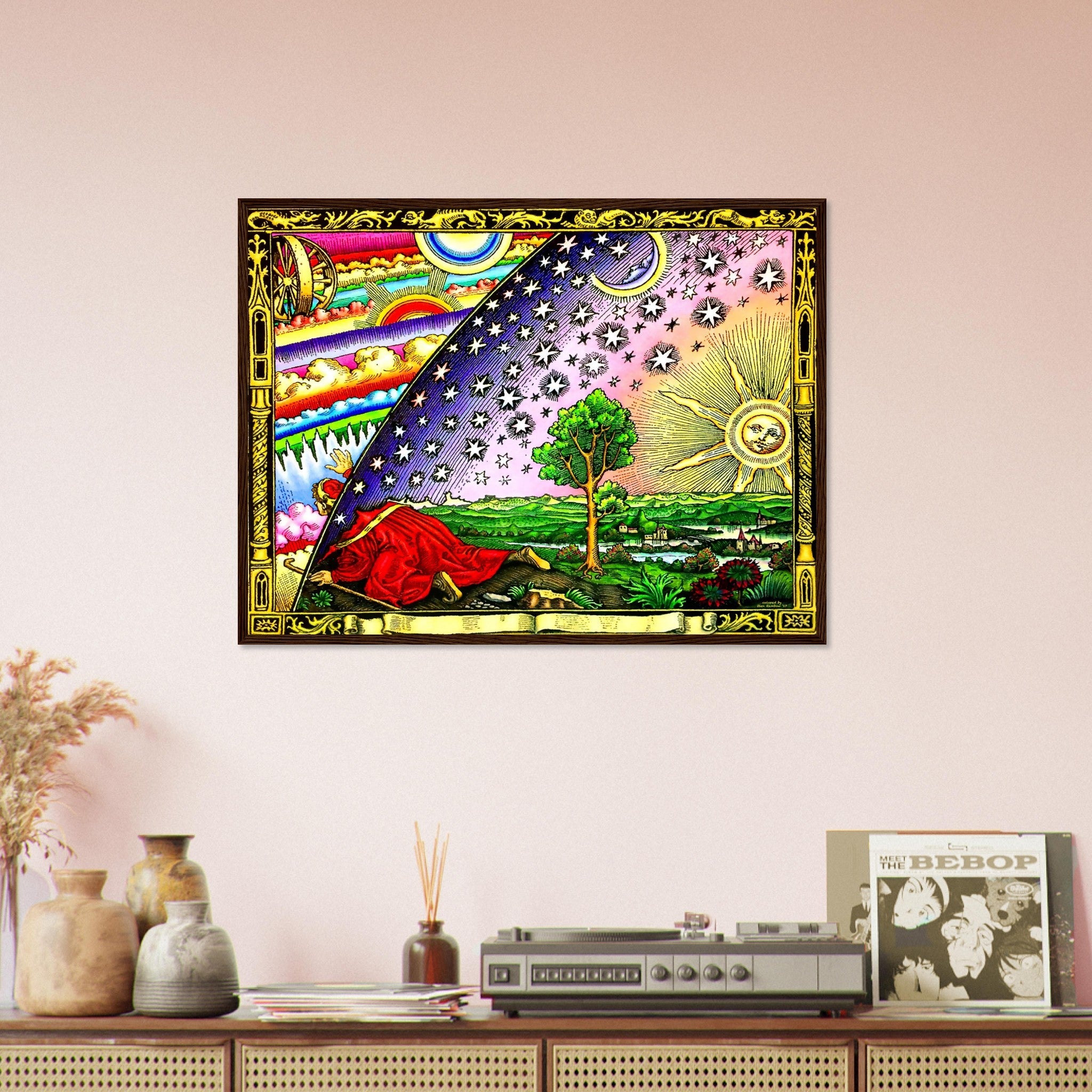 Flat Earth Framed, The Flammarion, Traveller Puts head Through The Firmament On The Edge Of The World - WallArtPrints4U