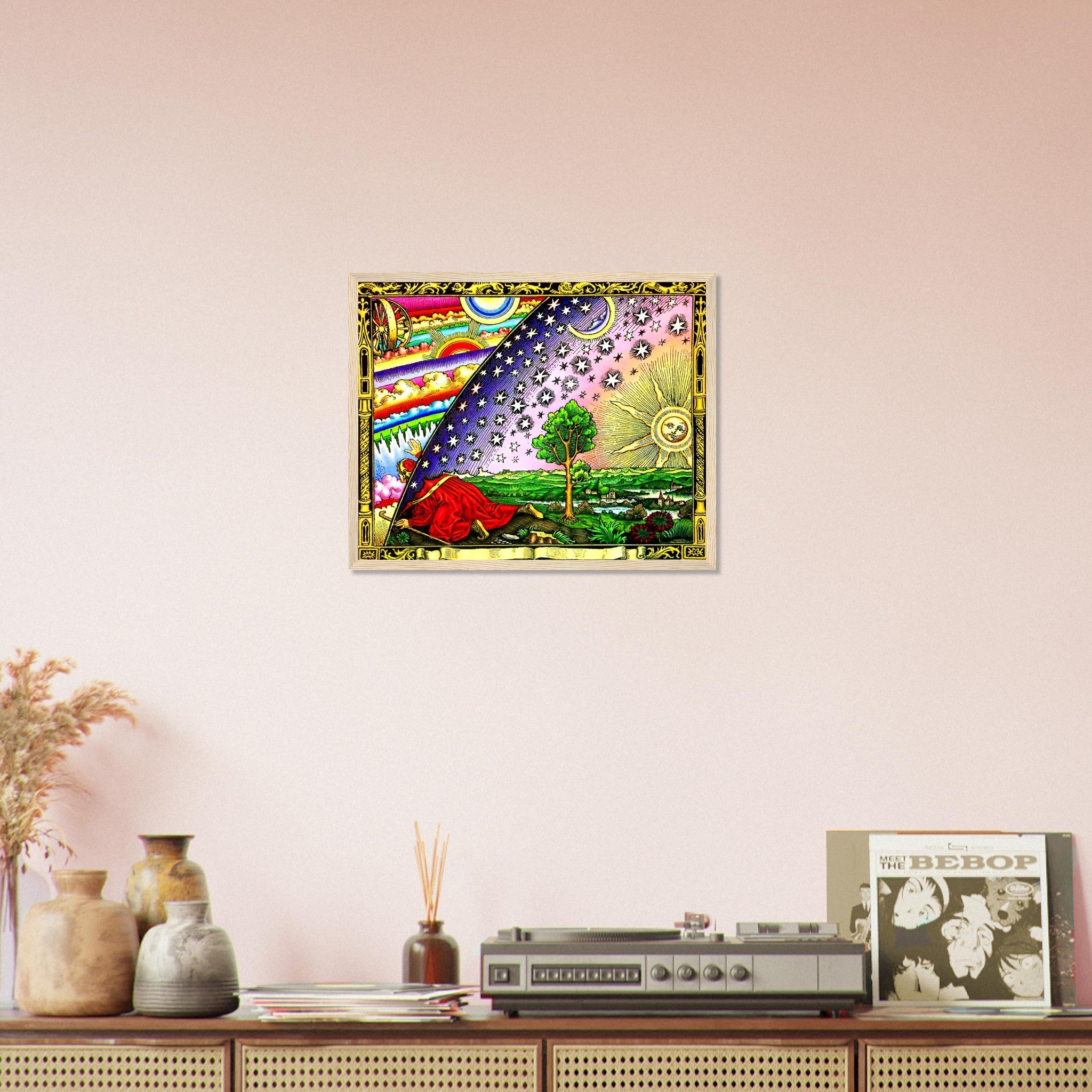 Flat Earth Framed, The Flammarion, Traveller Puts head Through The Firmament On The Edge Of The World - WallArtPrints4U