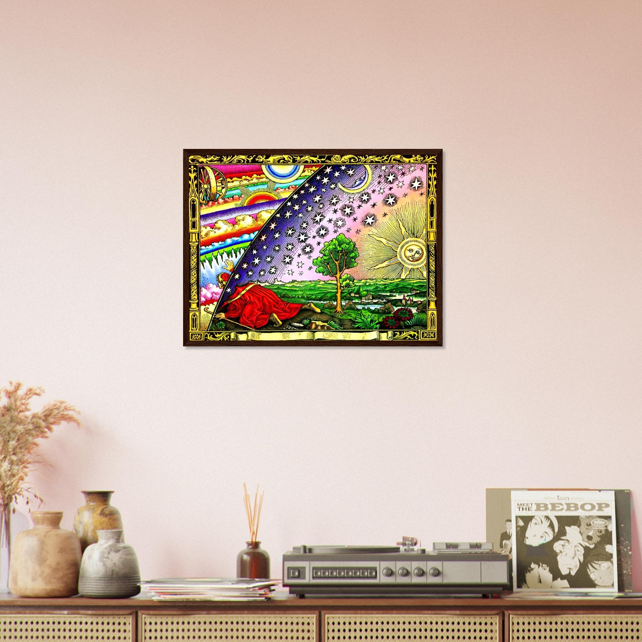 Flat Earth Framed, The Flammarion, Traveller Puts head Through The Firmament On The Edge Of The World - WallArtPrints4U