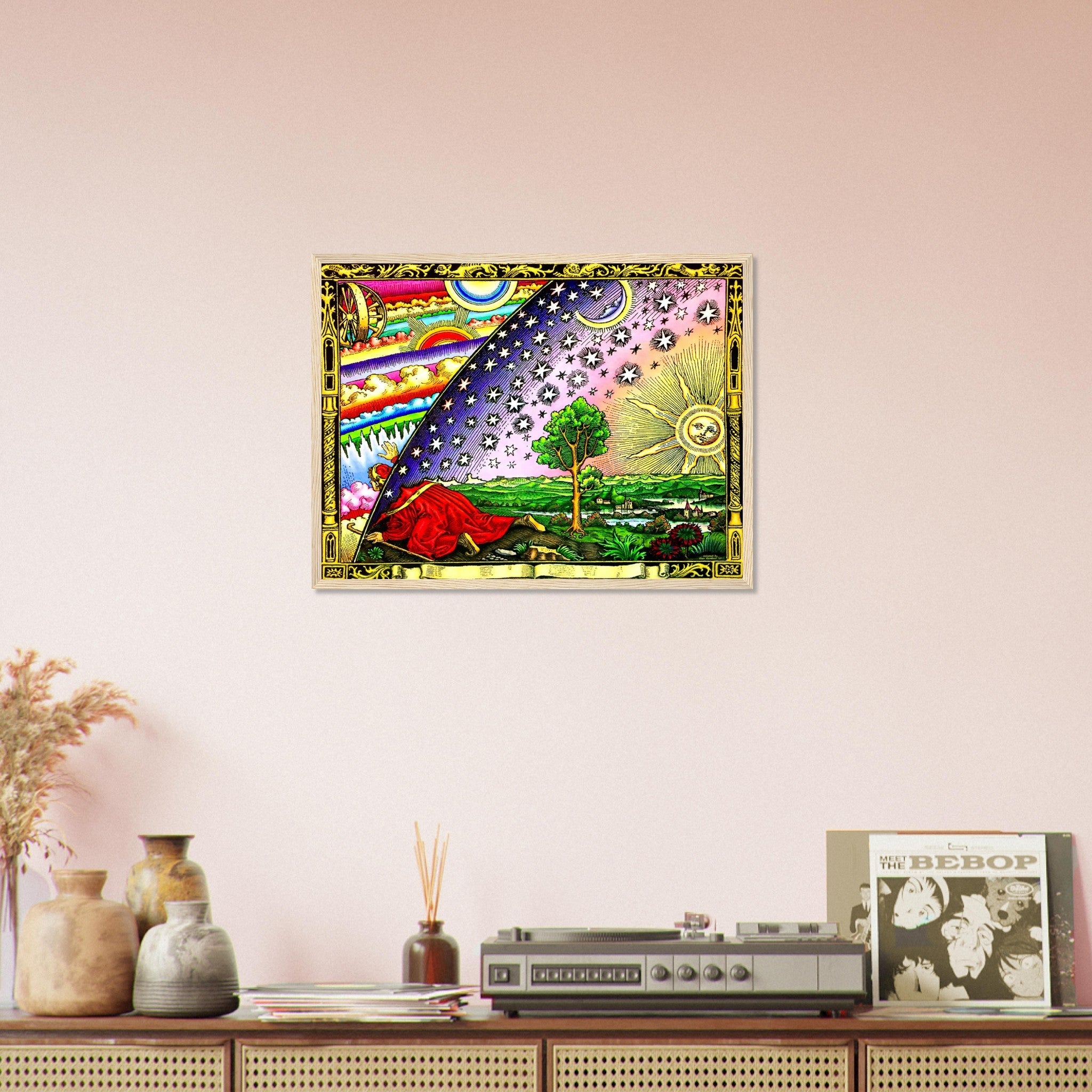 Flat Earth Framed, The Flammarion, Traveller Puts head Through The Firmament On The Edge Of The World - WallArtPrints4U