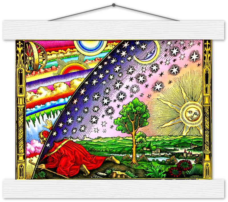 Flat Earth Poster, The Flammarion, Traveller Puts head Through The Firmament On The Edge Of The World - WallArtPrints4U