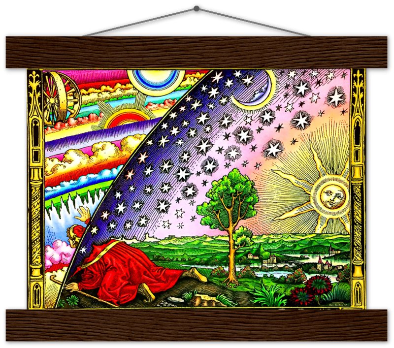 Flat Earth Poster, The Flammarion, Traveller Puts head Through The Firmament On The Edge Of The World - WallArtPrints4U