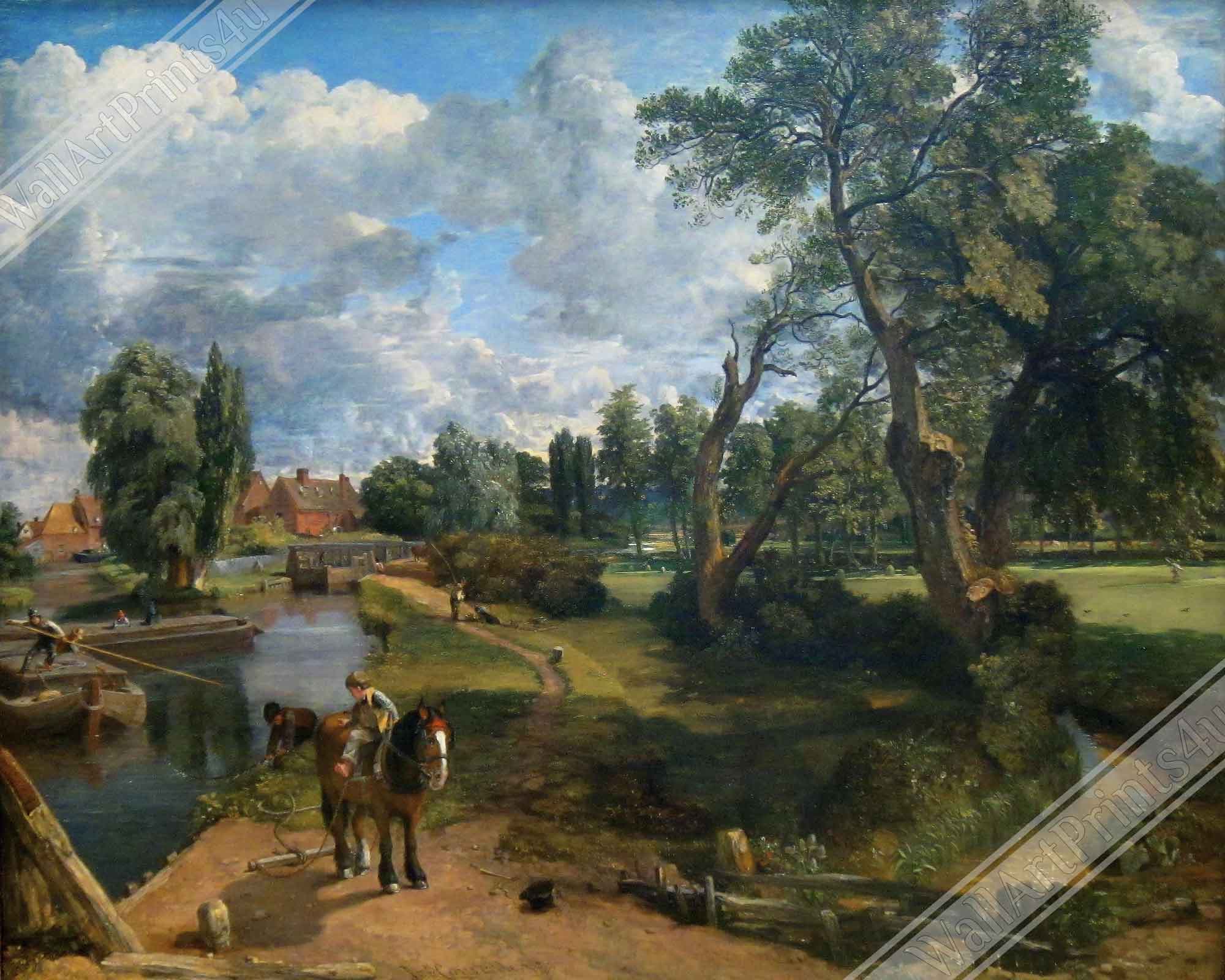 Flatford Mill Canvas, John Constable Flatford Mill Canvas Print - WallArtPrints4U