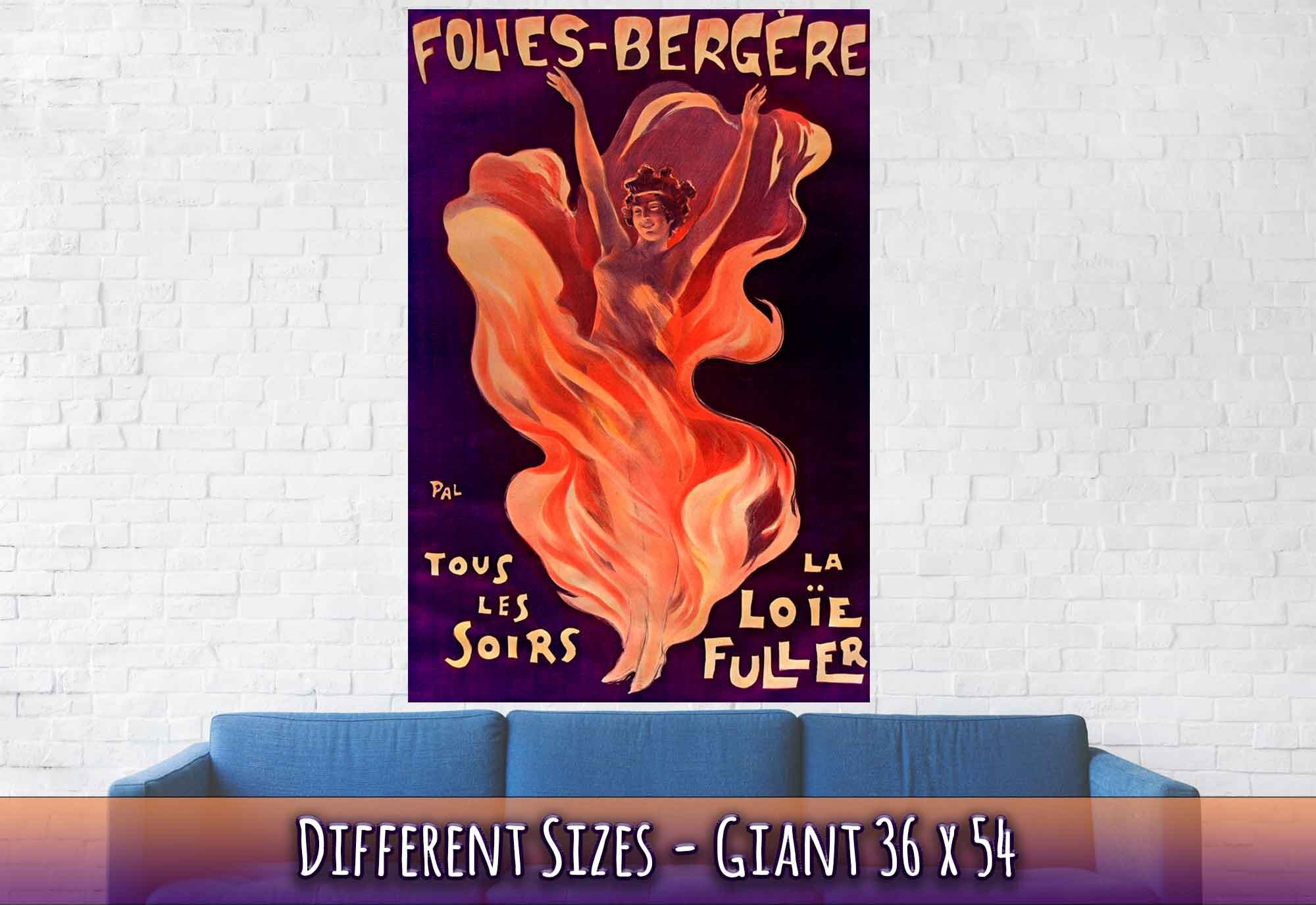 Folie Bergere Poster - La Loie Fuller 1900s - French Poster Folie Bergere Print American Dancer Loie Fuller - WallArtPrints4U