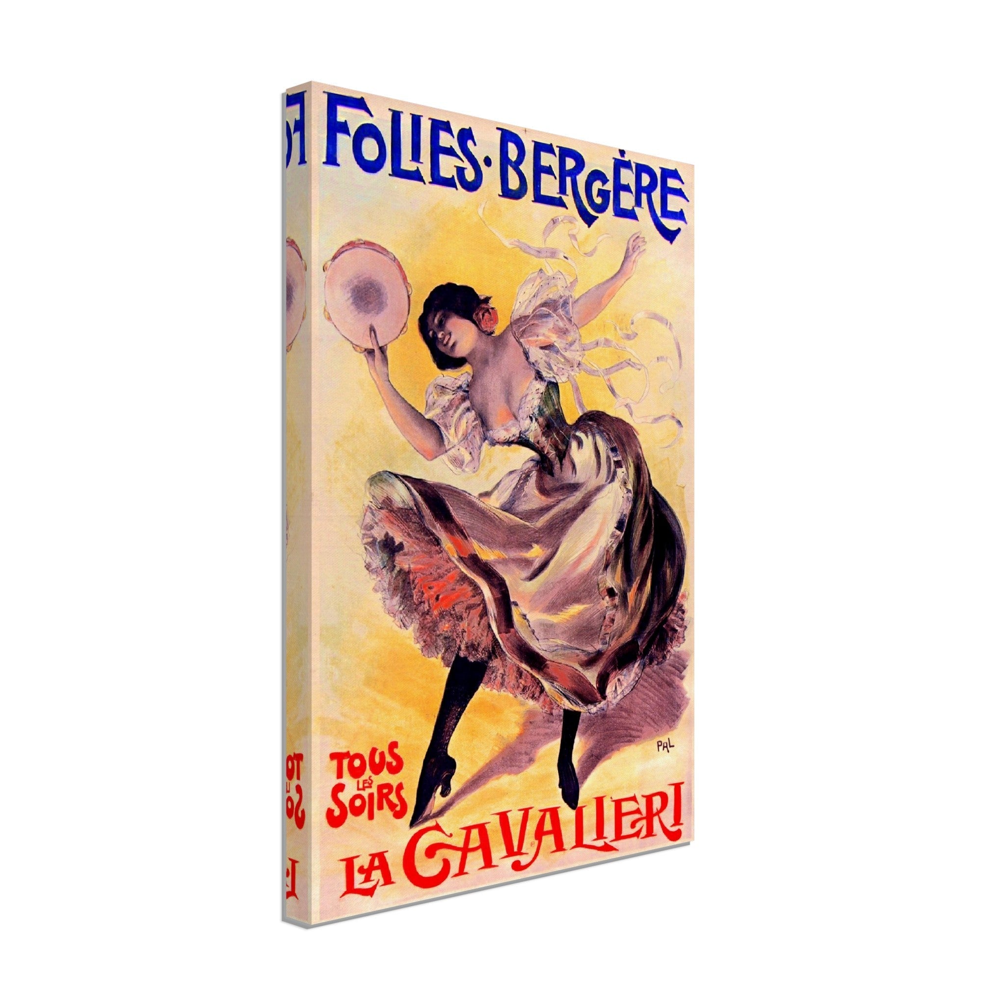 Folies Bergere Canvas La Cavalieri 1897 - Folie Bergere Canvas Print Jean De Paleologu - WallArtPrints4U