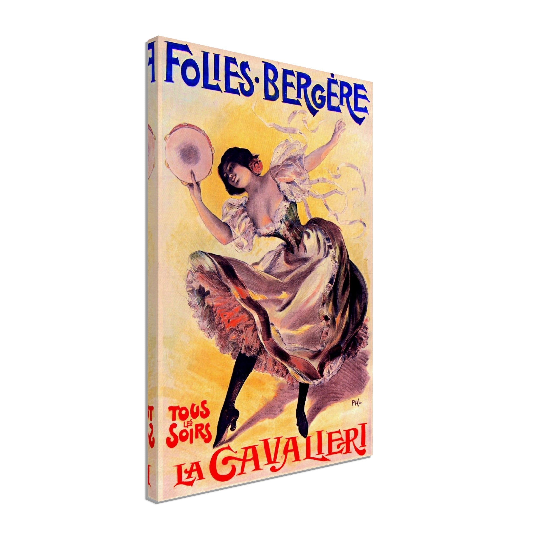 Folies Bergere Canvas La Cavalieri 1897 - Folie Bergere Canvas Print Jean De Paleologu - WallArtPrints4U