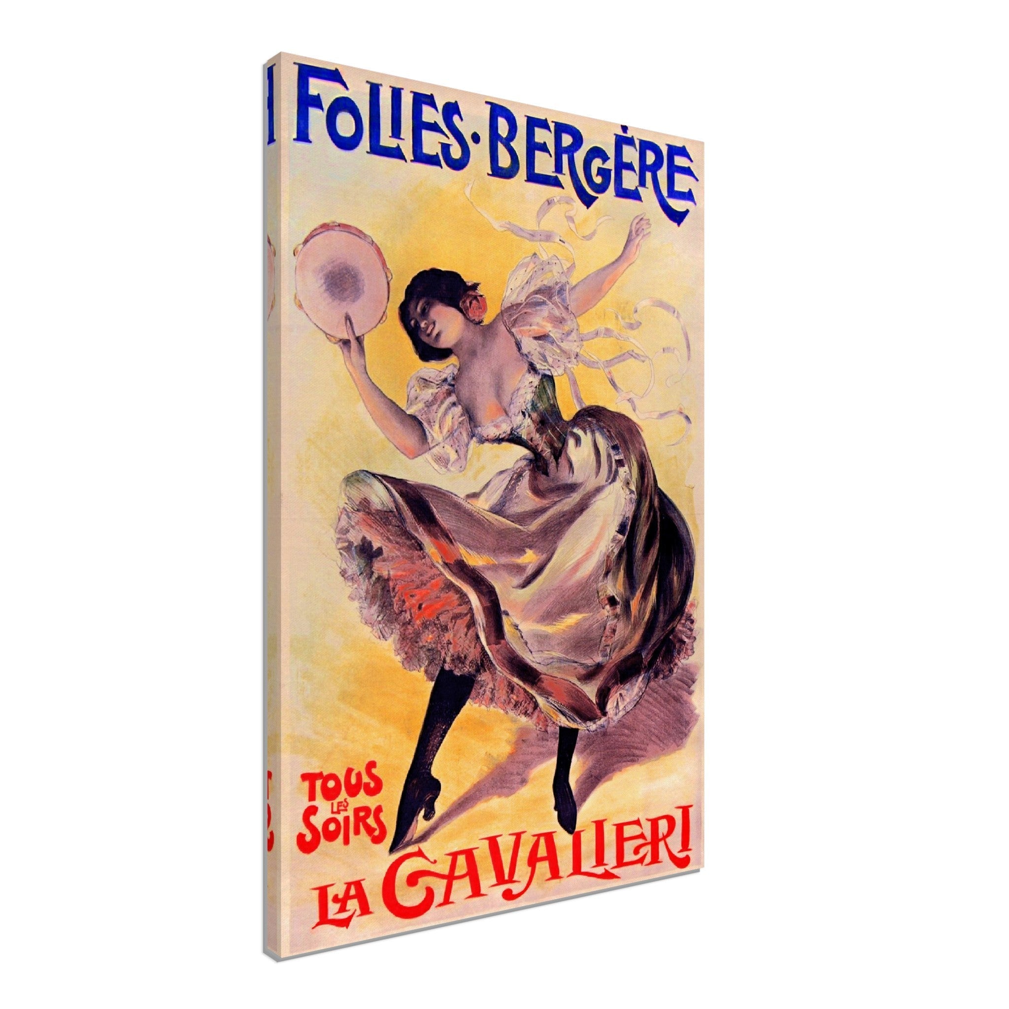 Folies Bergere Canvas La Cavalieri 1897 - Folie Bergere Canvas Print Jean De Paleologu - WallArtPrints4U