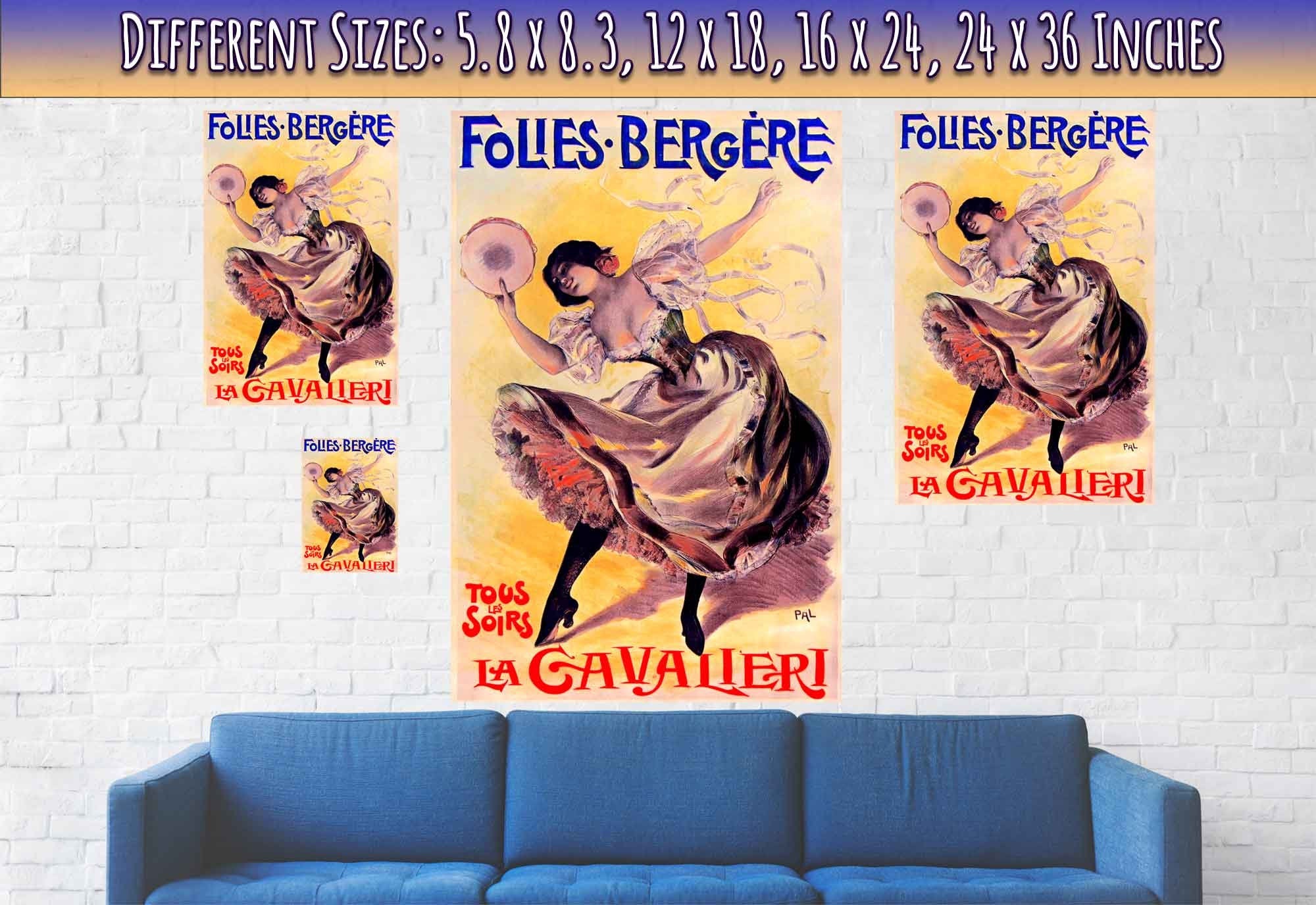 Folies Bergere Poster La Cavalieri 1897 - Folie Bergere Print Jean De Paleologu - WallArtPrints4U