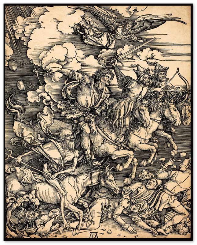 Four Horsemen Poster - Albrecht Durer Poster - Four Horsemen Of The Apocalypse - WallArtPrints4U