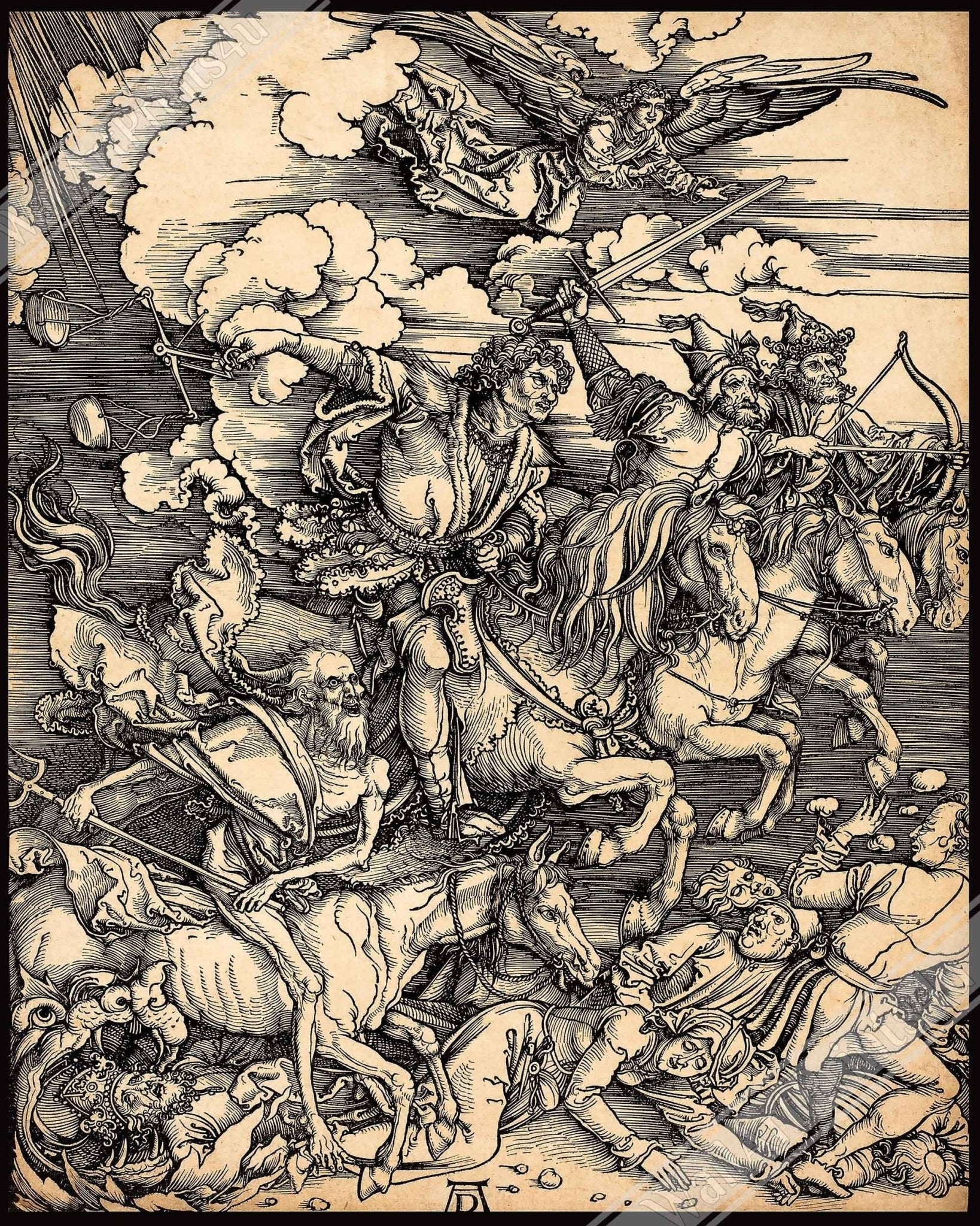 Four Horsemen Poster - Albrecht Durer Poster - Four Horsemen Of The Apocalypse - WallArtPrints4U