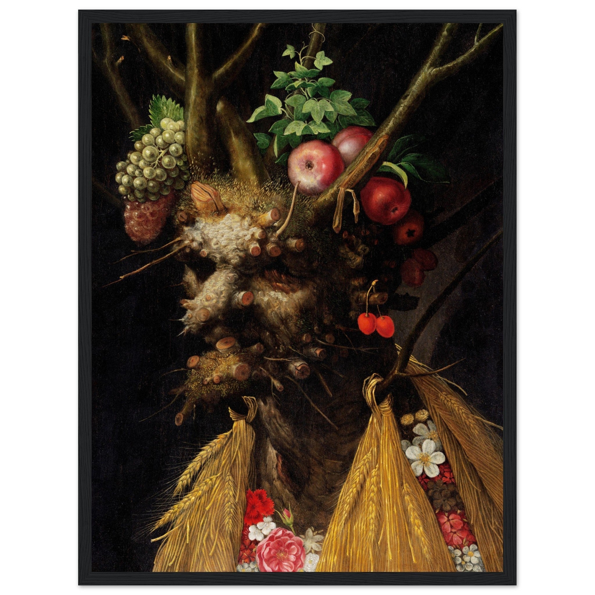 Four Seasons In One Head Framed Print - Giuseppe Arcimboldo Framed - WallArtPrints4U