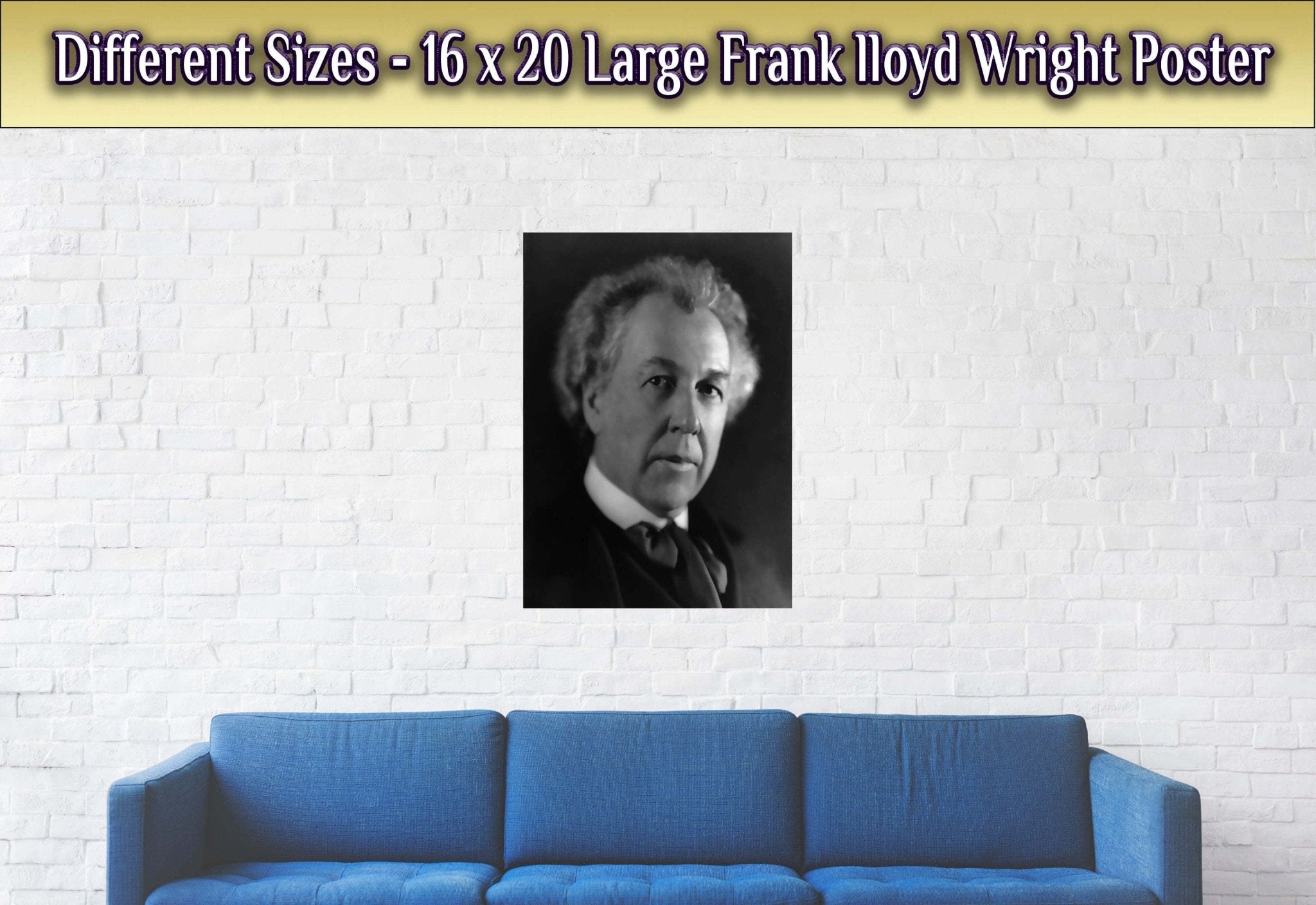 Frank Lloyd Wright Poster, American Architect, Vintage Photo - Frank Lloyd Wright Print - Prominent American Architect - WallArtPrints4U