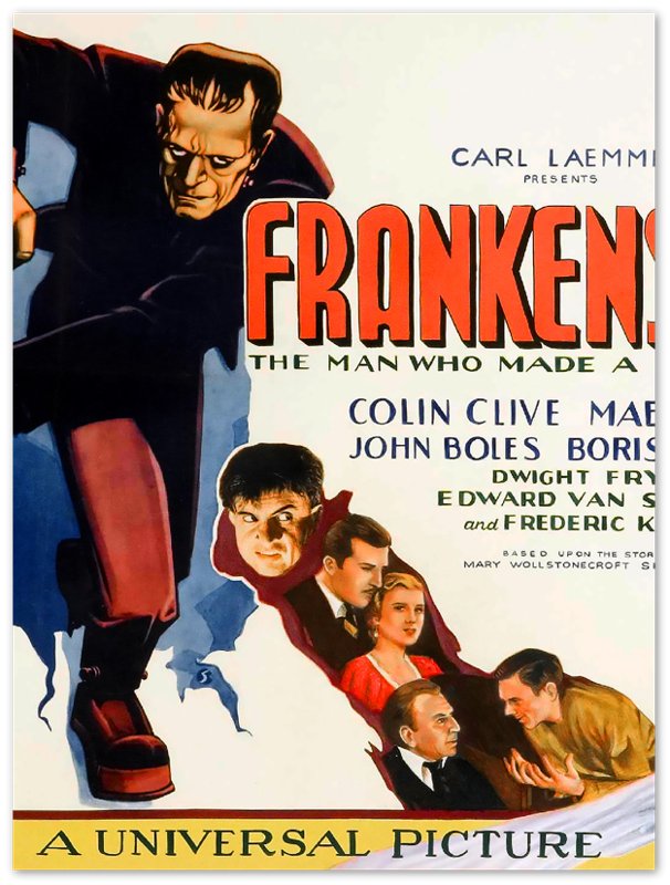 Frankenstein 1931 Movie Poster FRANKENSTEIN (1931/Portrait Box Art)