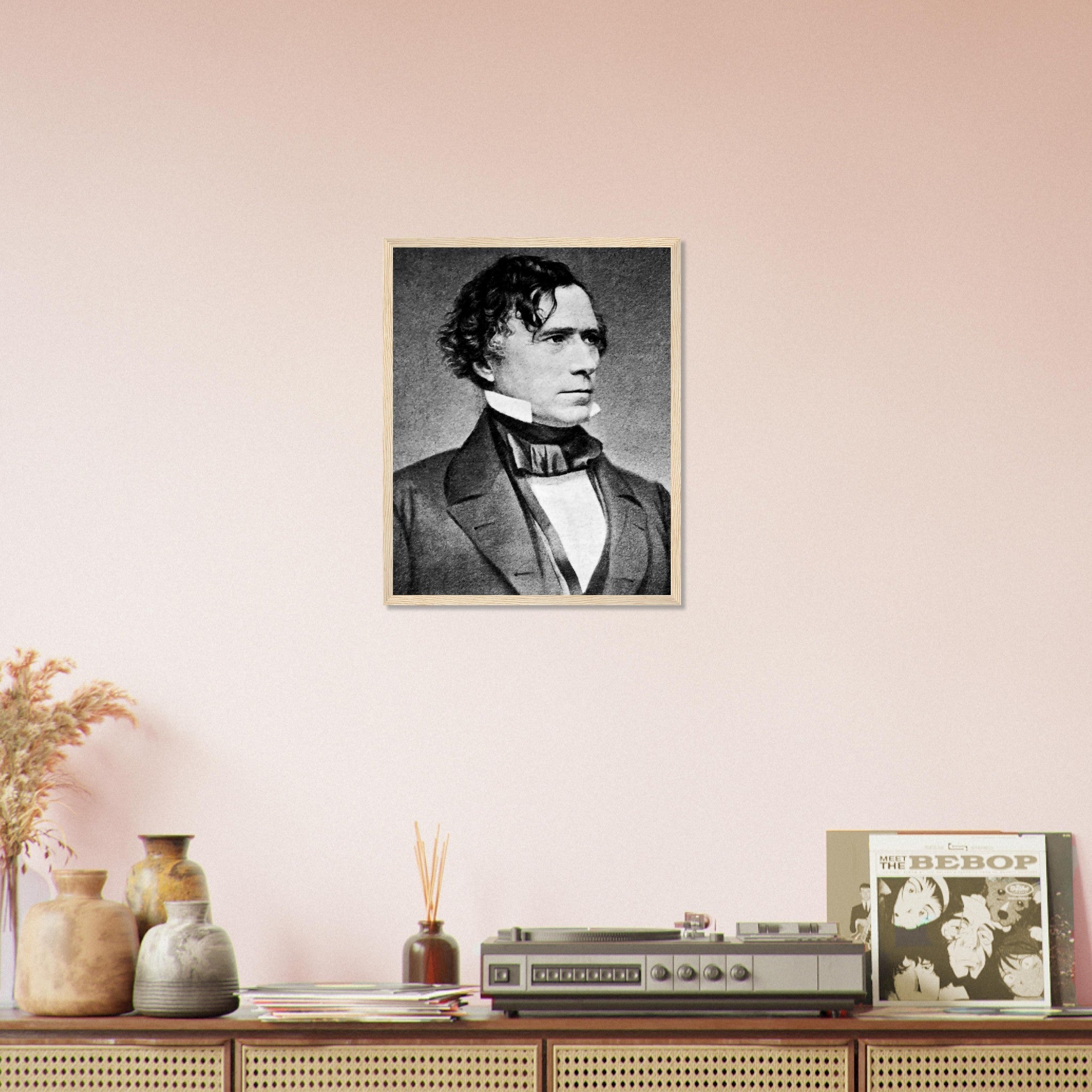 Franklin Pierce Framed, 14th President Of Usa, Vintage Photo - Franklin Pierce Framed Print - WallArtPrints4U