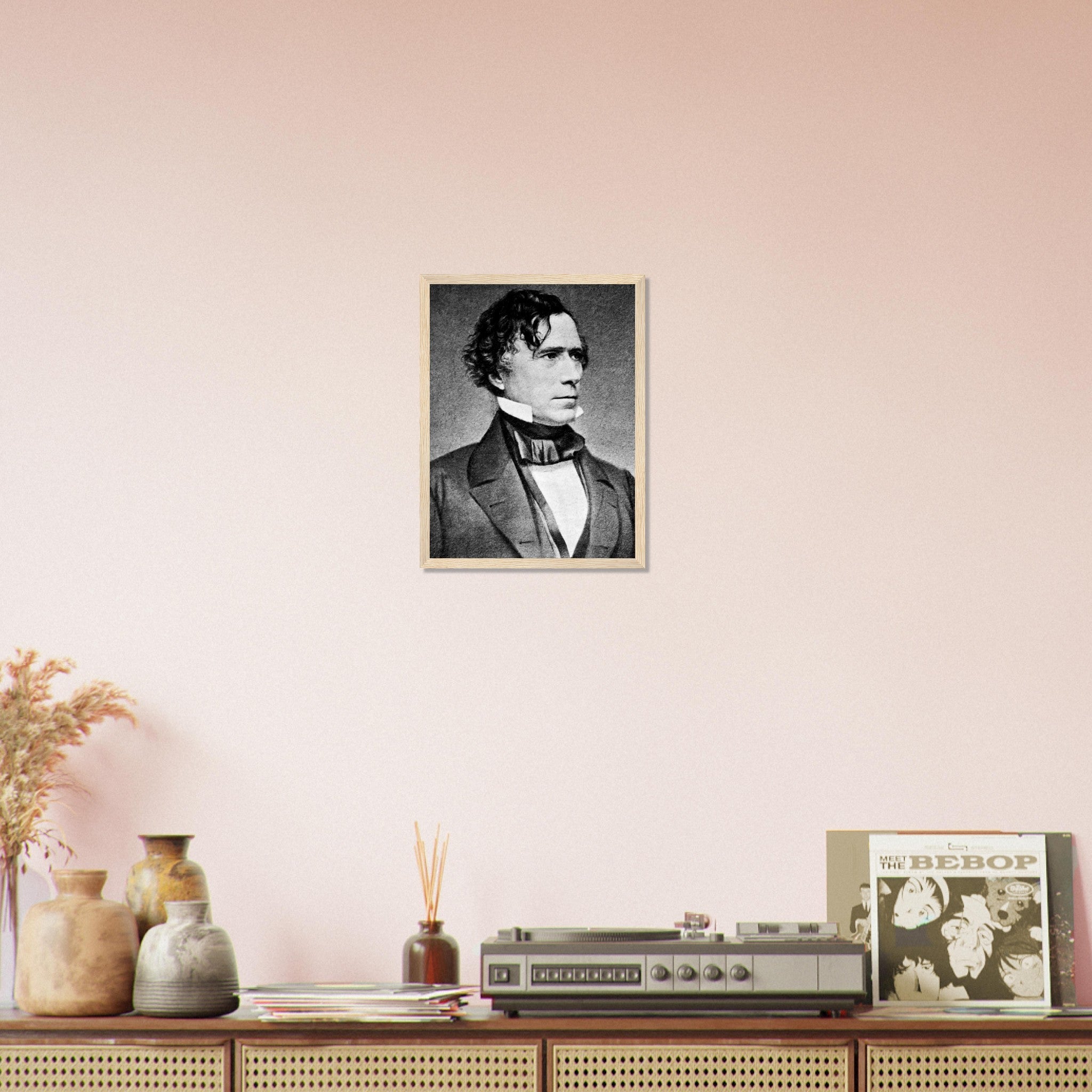 Franklin Pierce Framed, 14th President Of Usa, Vintage Photo - Franklin Pierce Framed Print - WallArtPrints4U