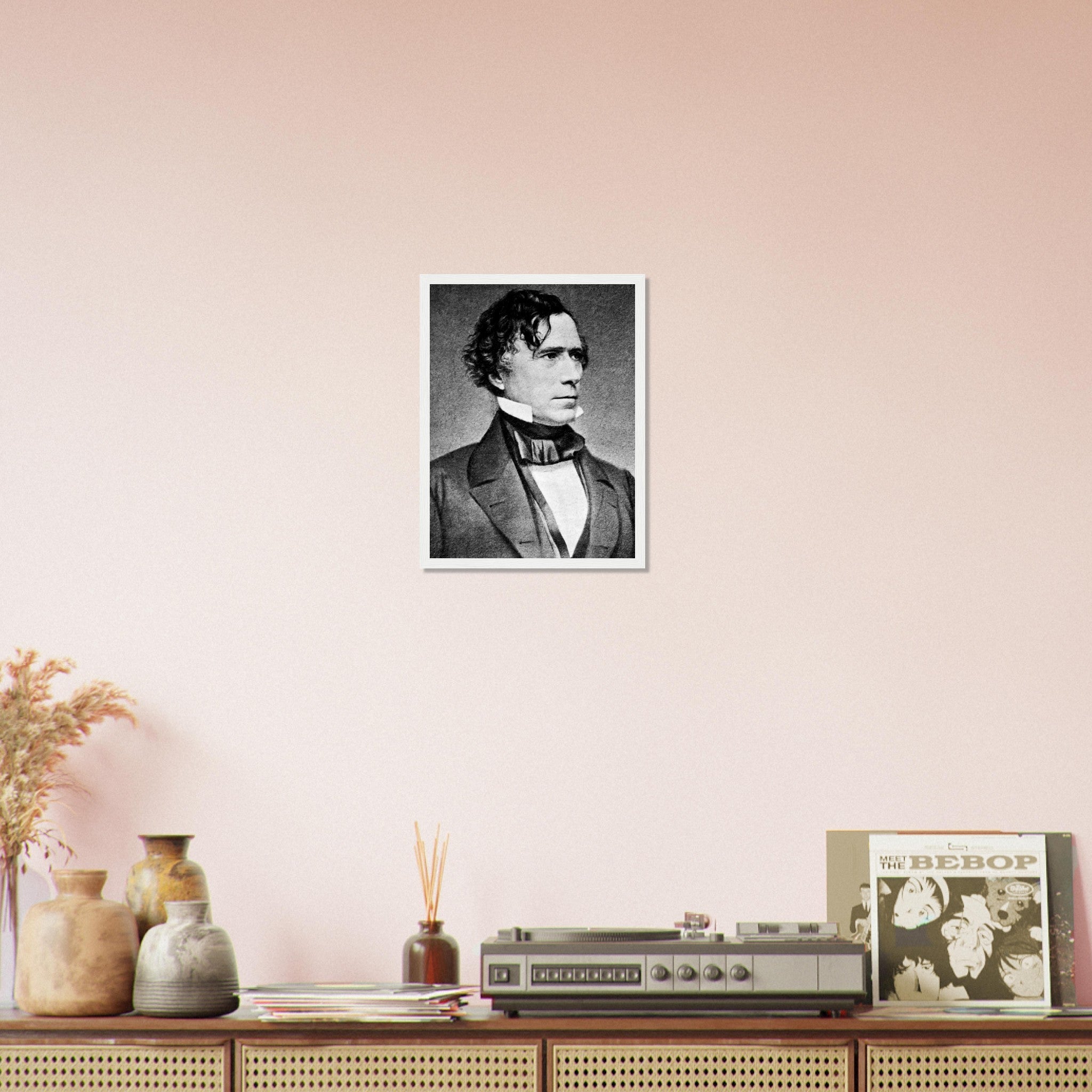 Franklin Pierce Framed, 14th President Of Usa, Vintage Photo - Franklin Pierce Framed Print - WallArtPrints4U