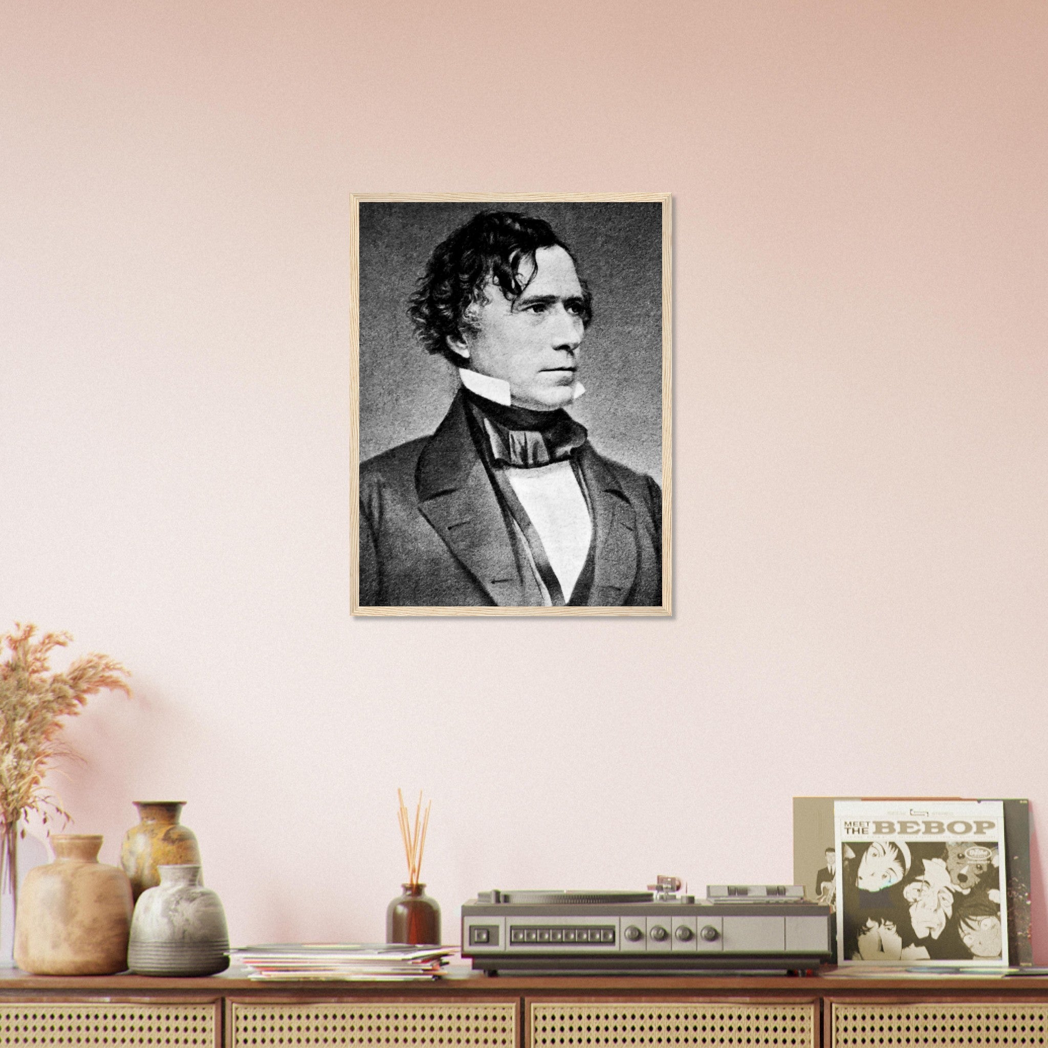Franklin Pierce Framed, 14th President Of Usa, Vintage Photo - Franklin Pierce Framed Print - WallArtPrints4U