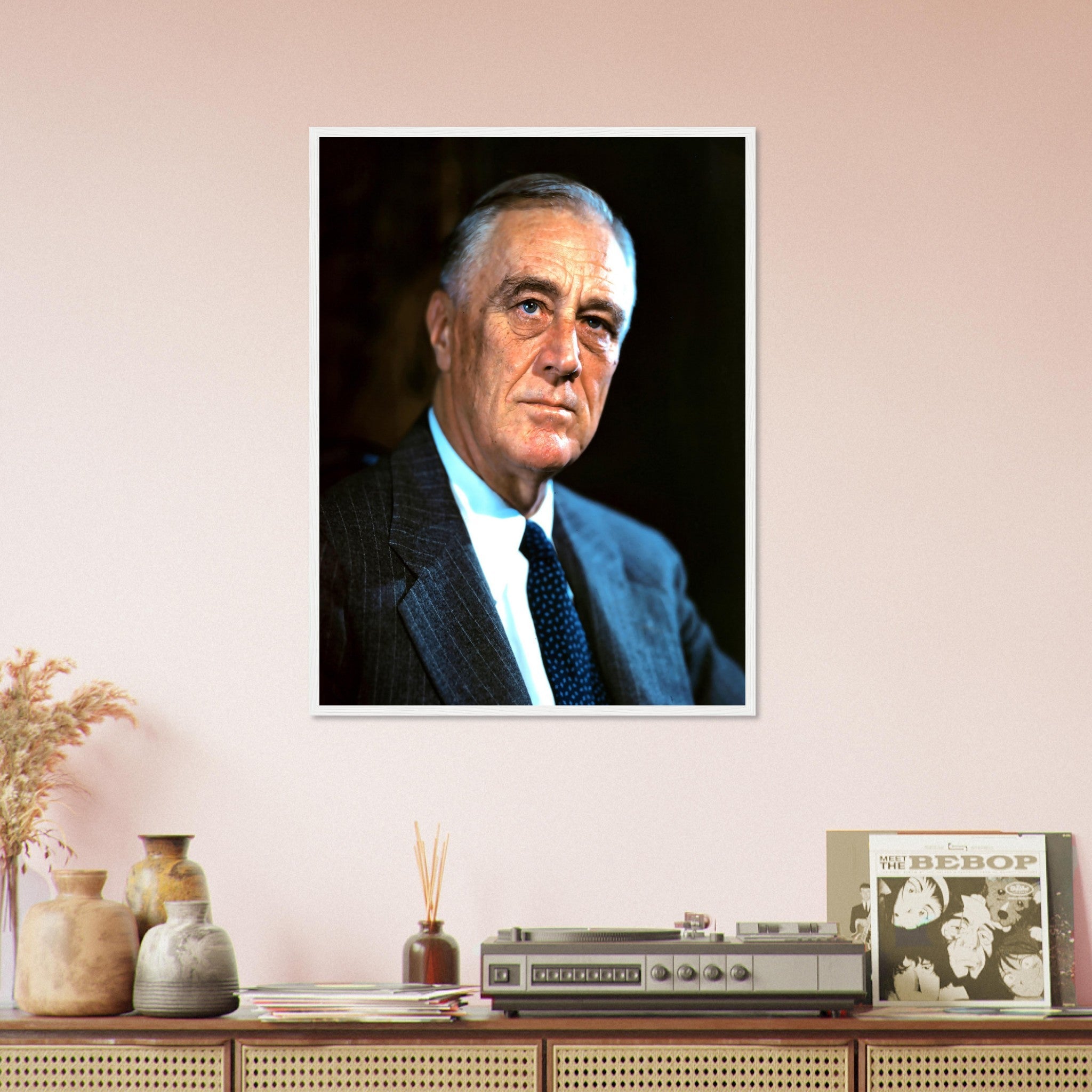 Franklin Roosevelt Framed, 32nd President Of These United States, Vintage Photo Portrait - Franklin Roosevelt Framed Print - WallArtPrints4U