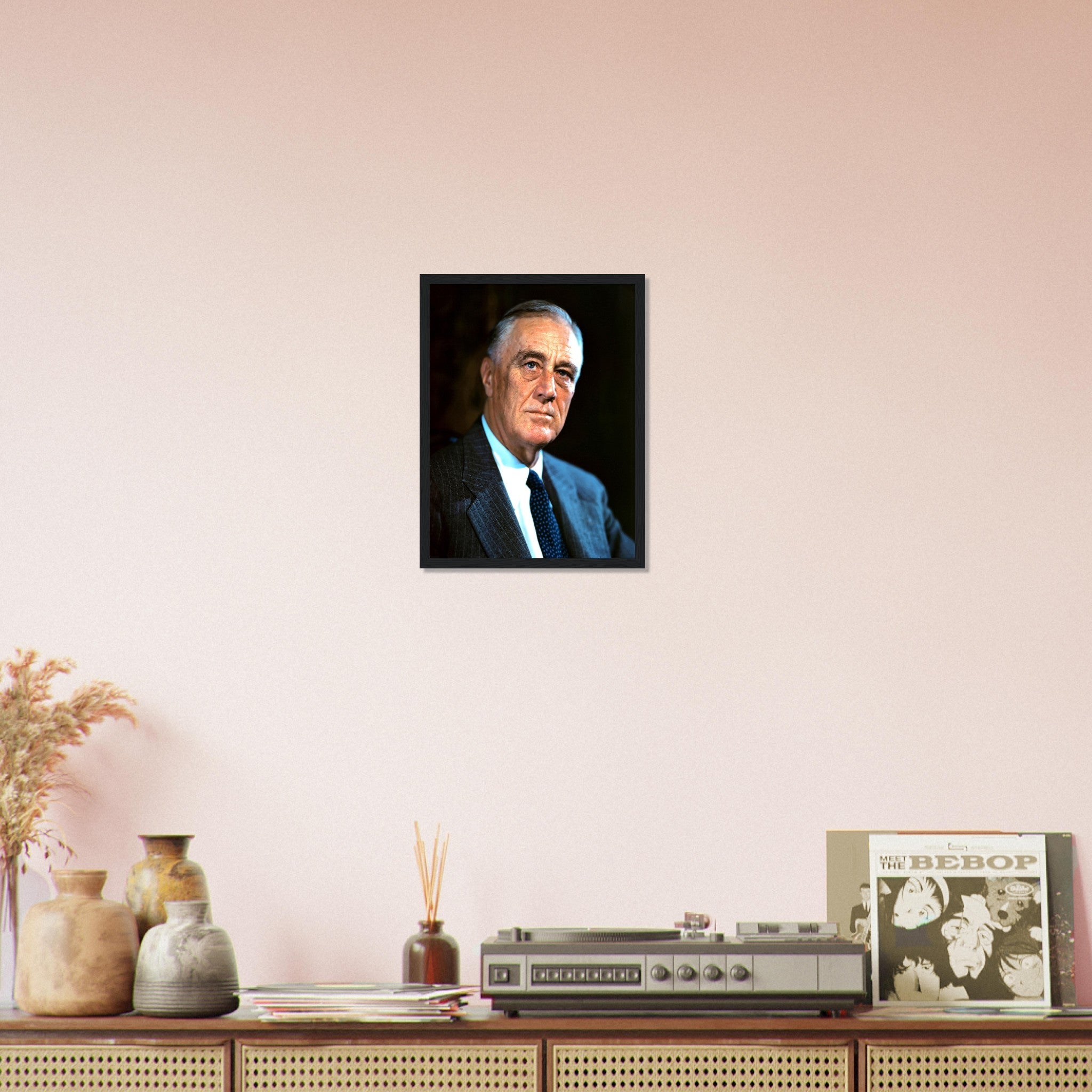 Franklin Roosevelt Framed, 32nd President Of These United States, Vintage Photo Portrait - Franklin Roosevelt Framed Print - WallArtPrints4U